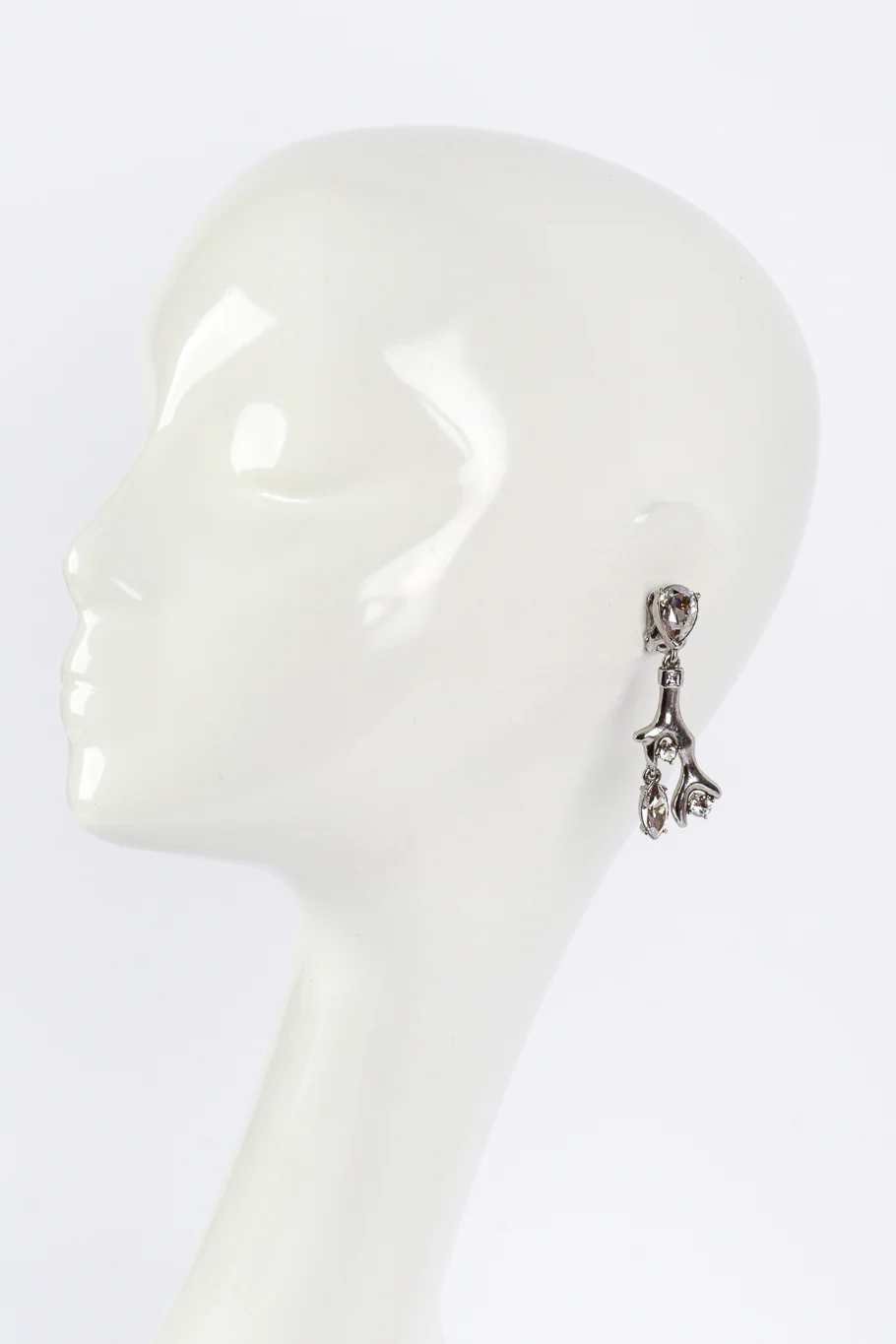 Crystal Coral Branch Earrings - Image 2