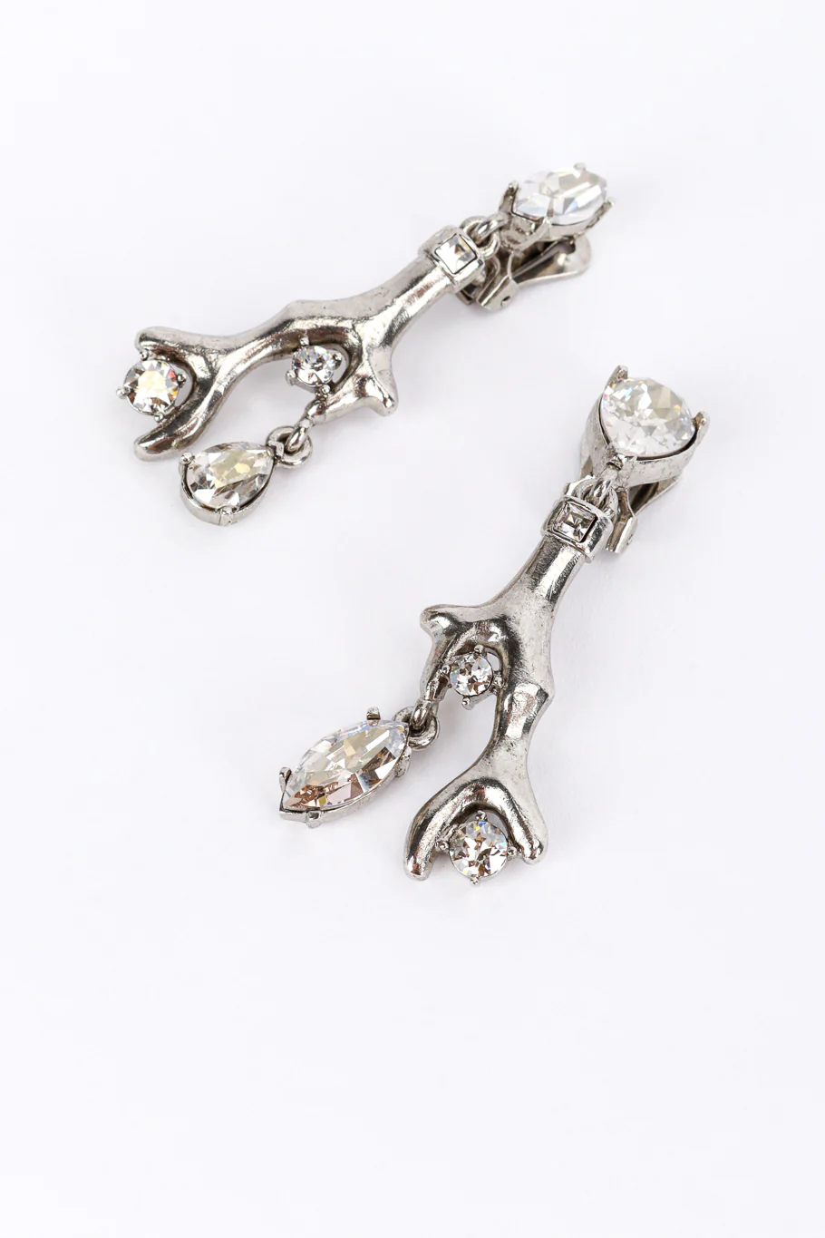 Crystal Coral Branch Earrings - Image 3
