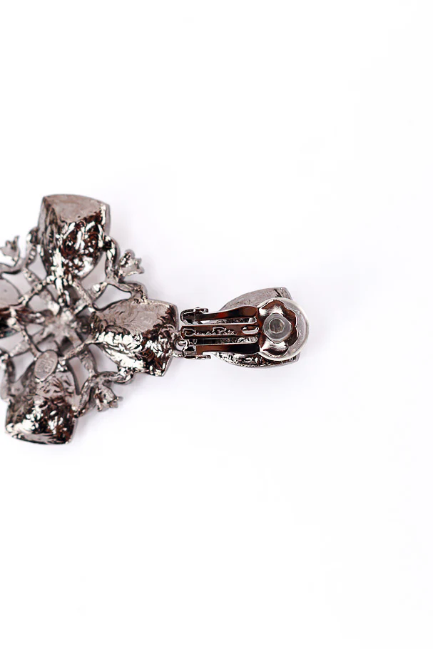 Crystal Cross Drop Earrings - Image 5