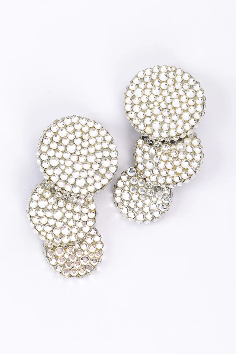 Crystal Disc Drop Earrings