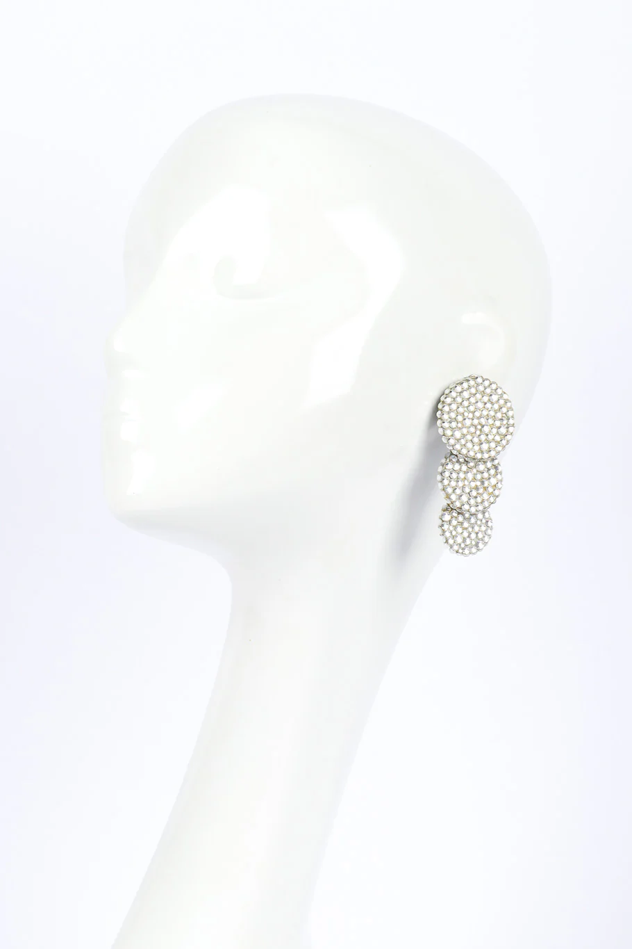 Crystal Disc Drop Earrings - Image 2