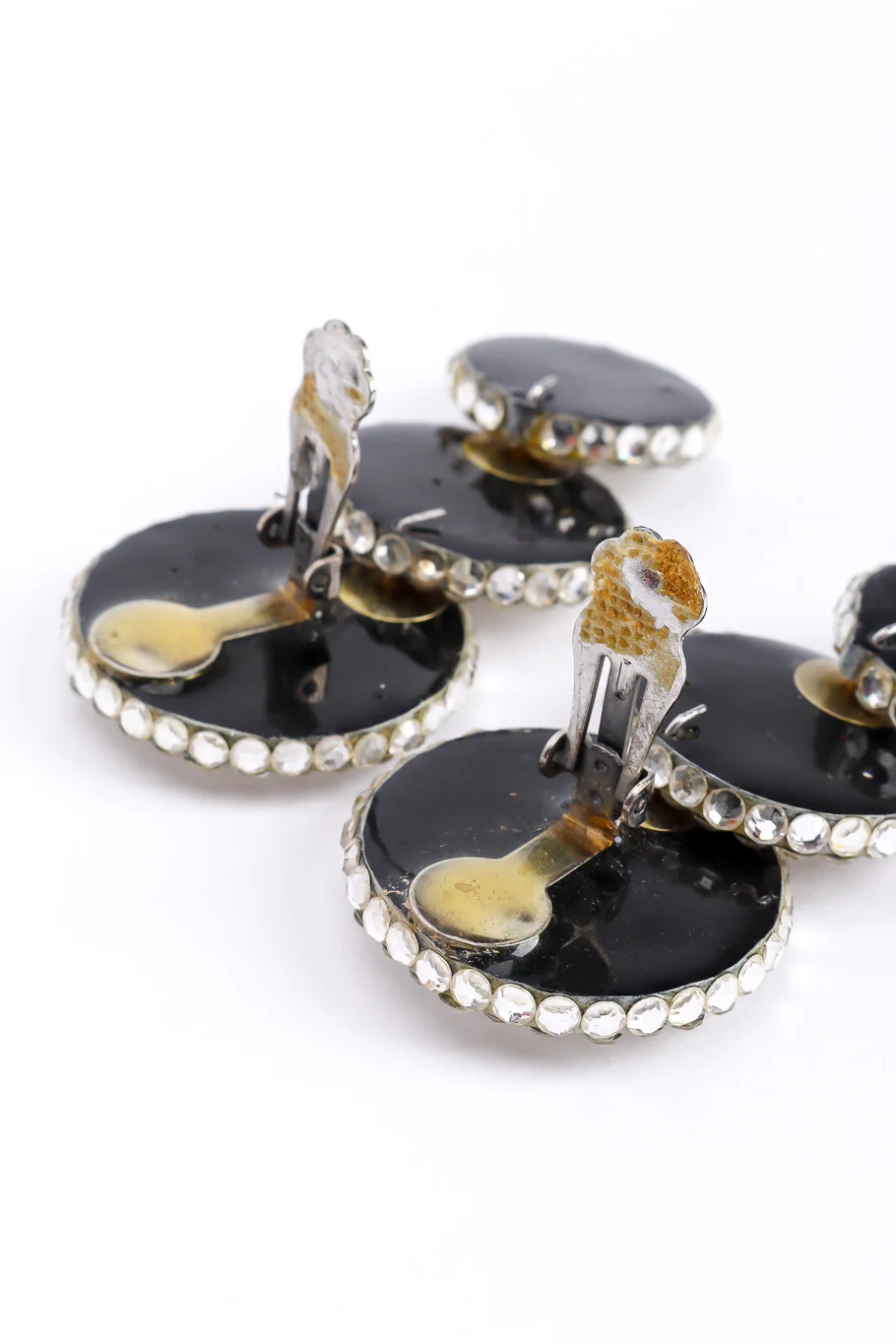 Crystal Disc Drop Earrings - Image 6