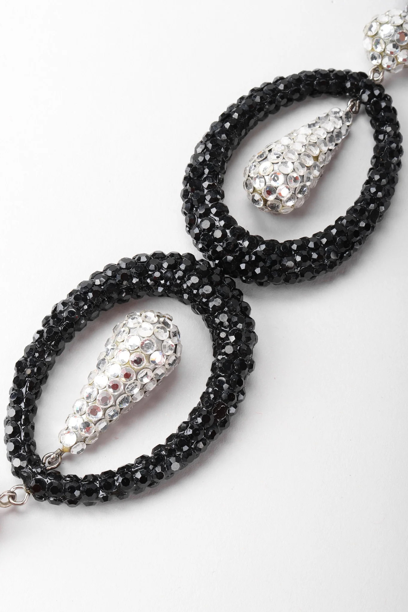 Crystal Drop Hoop Earrings - Image 5