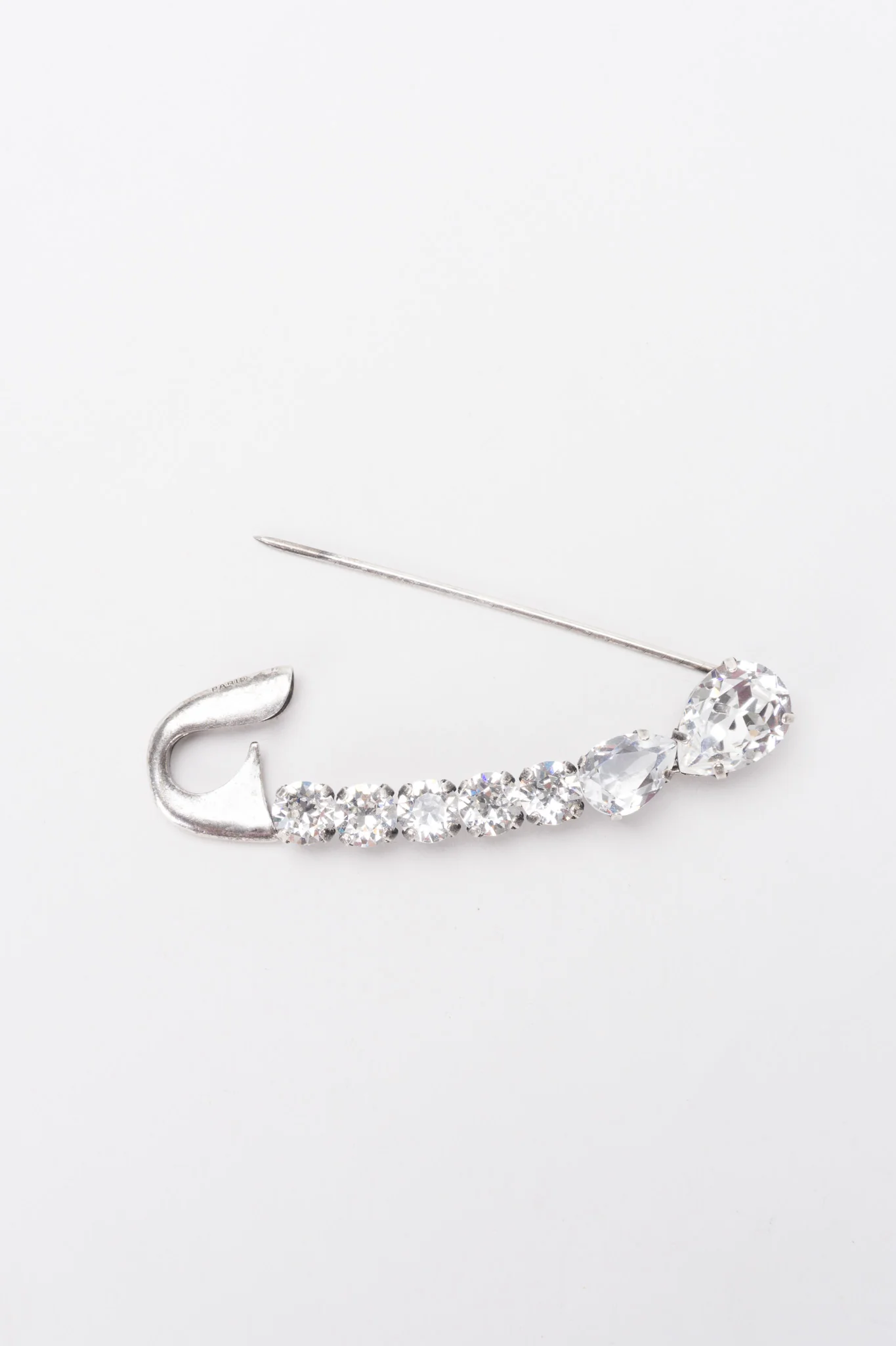 Crystal Embellished Safety Pin Brooch - Image 3