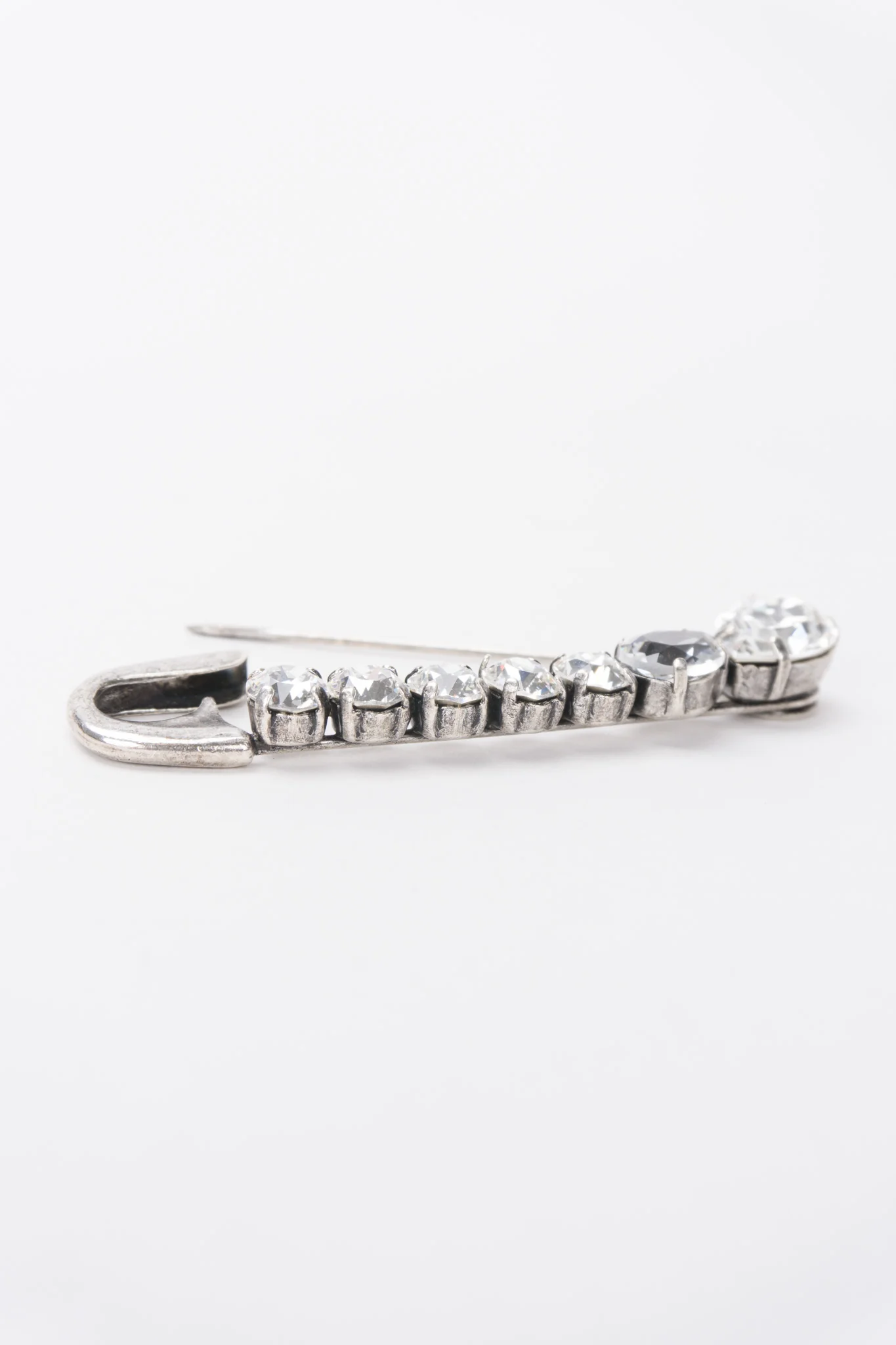 Crystal Embellished Safety Pin Brooch - Image 5