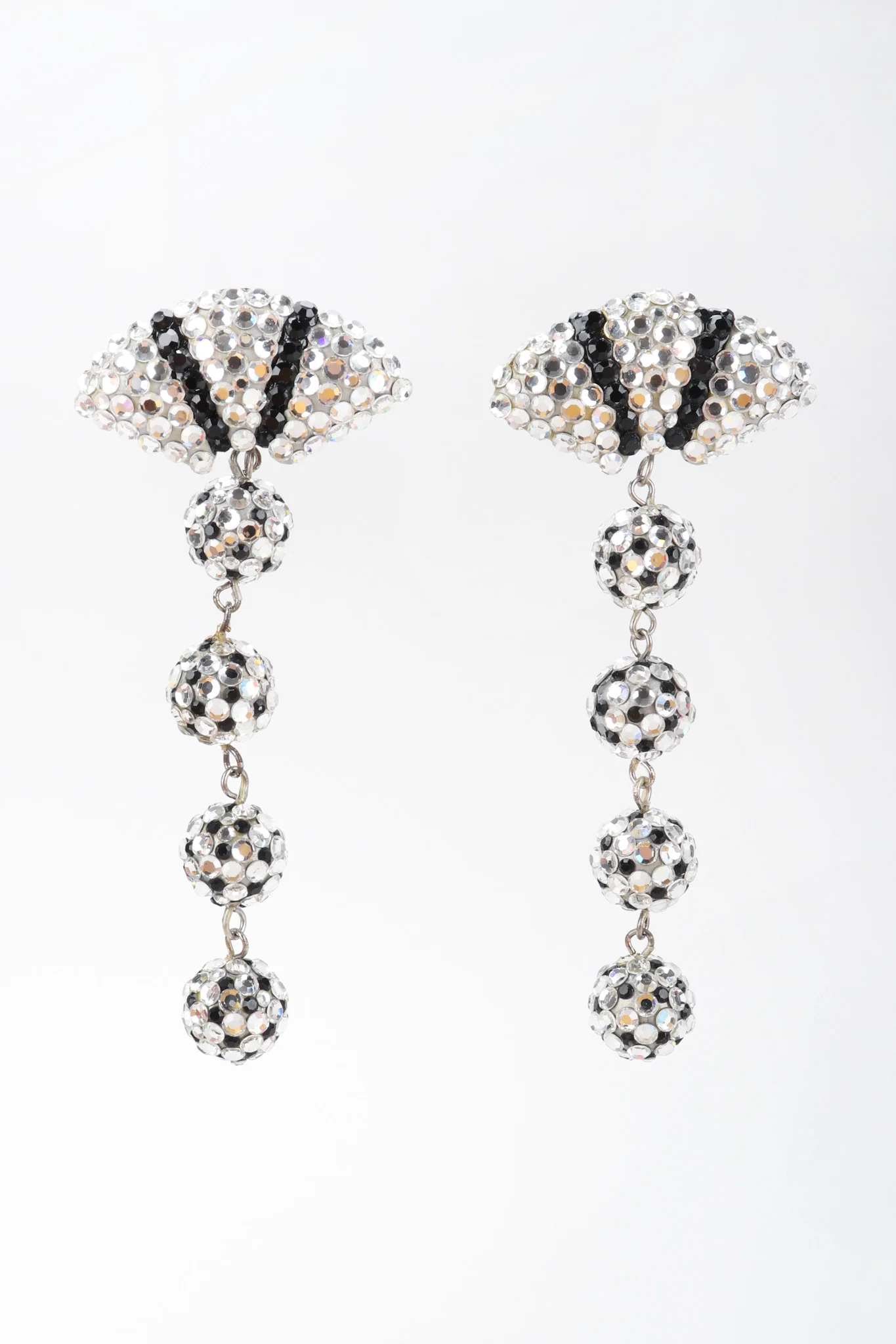 Crystal Fan Drop Earrings - Image 3