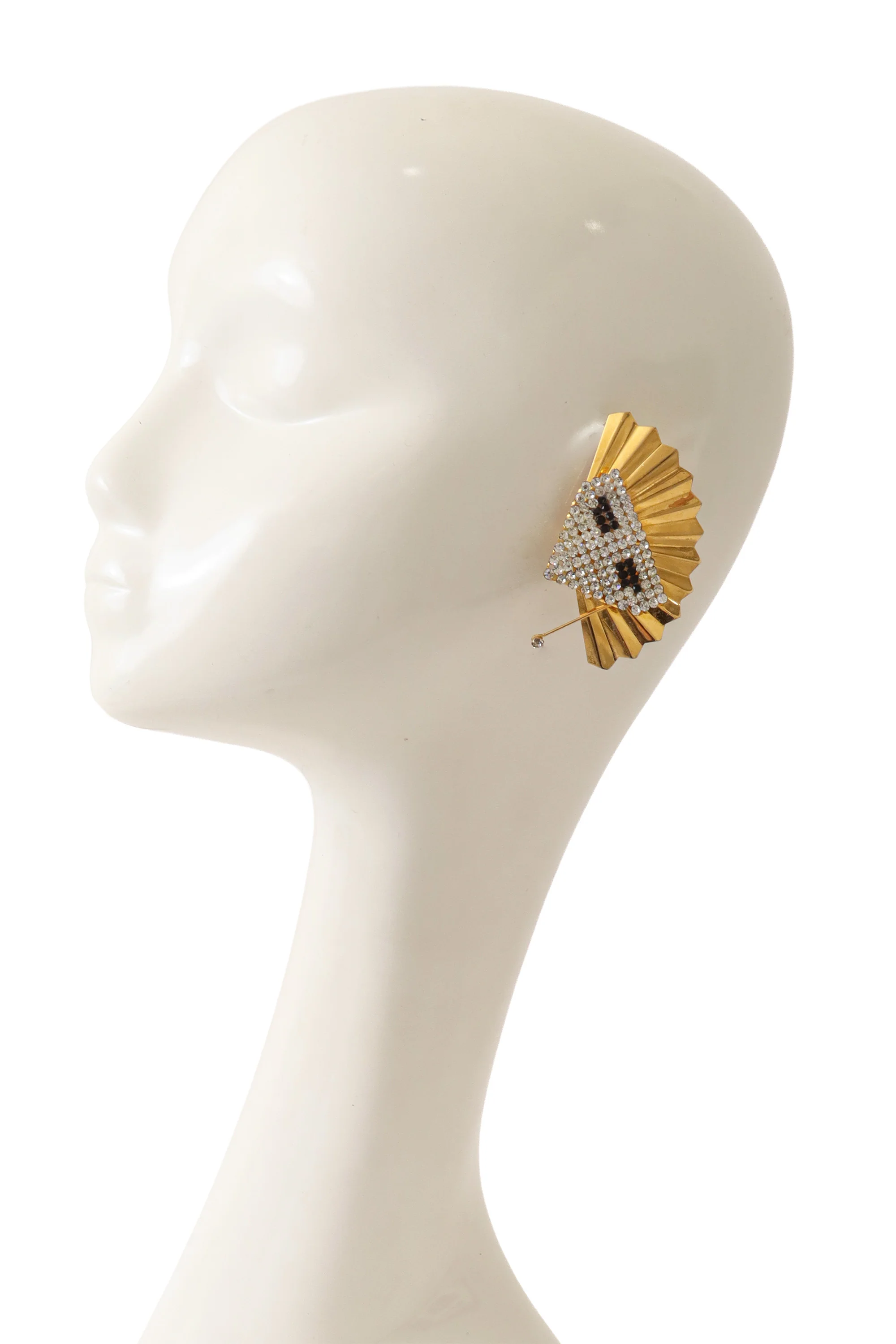 Crystal Fan Earrings - Image 2