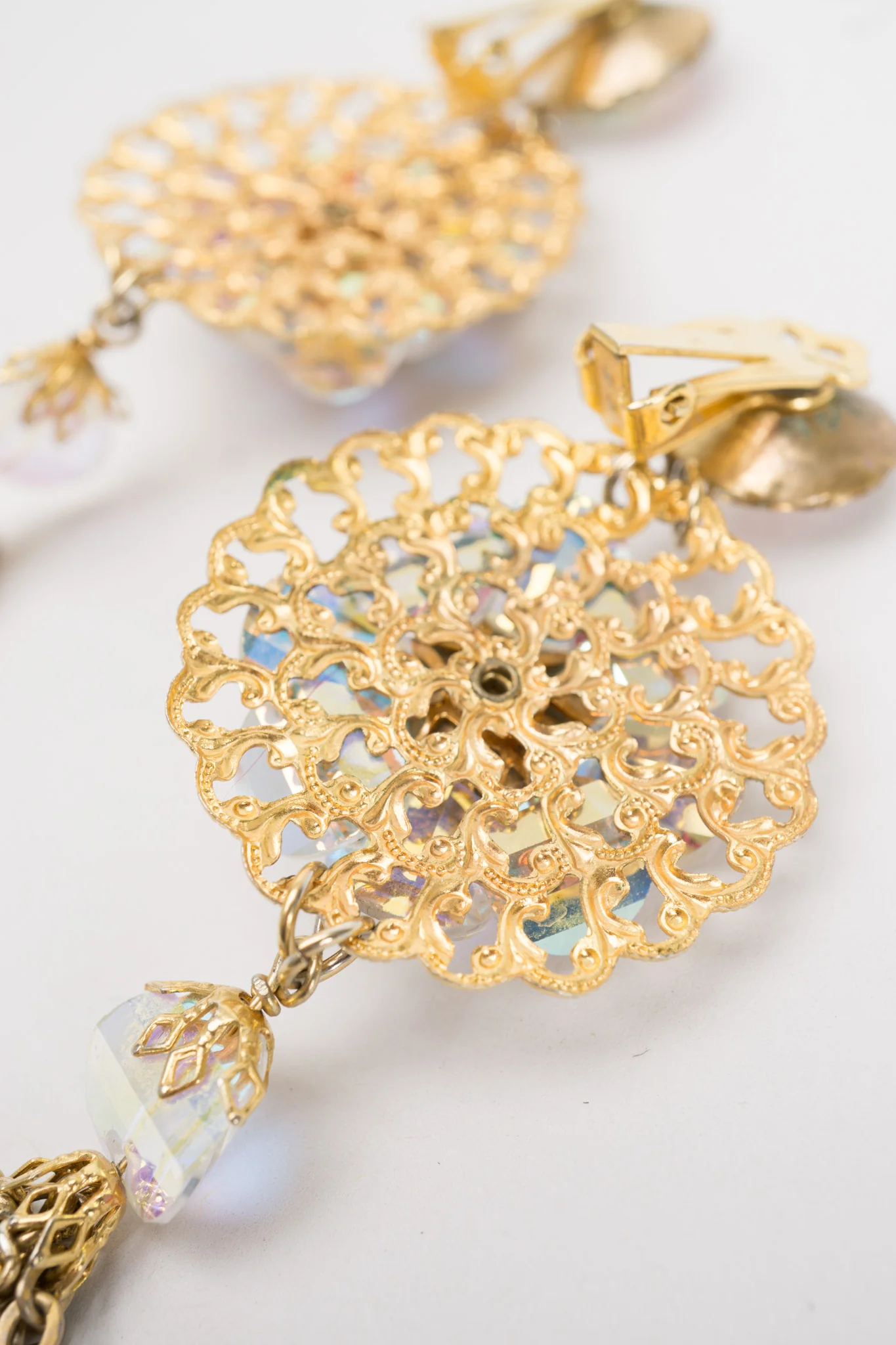 Crystal Filigree Tassel Earrings - Image 10
