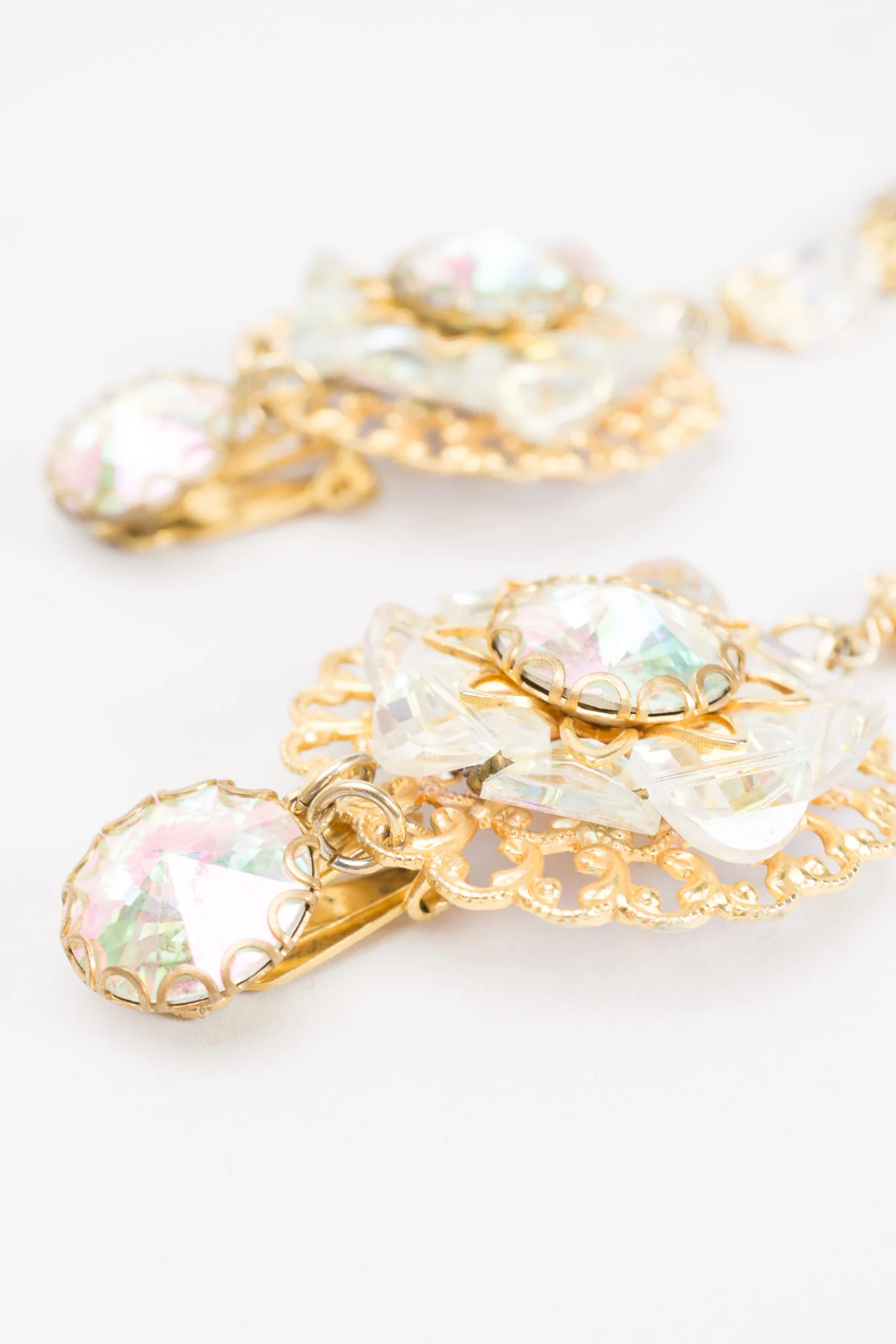 Crystal Filigree Tassel Earrings - Image 5