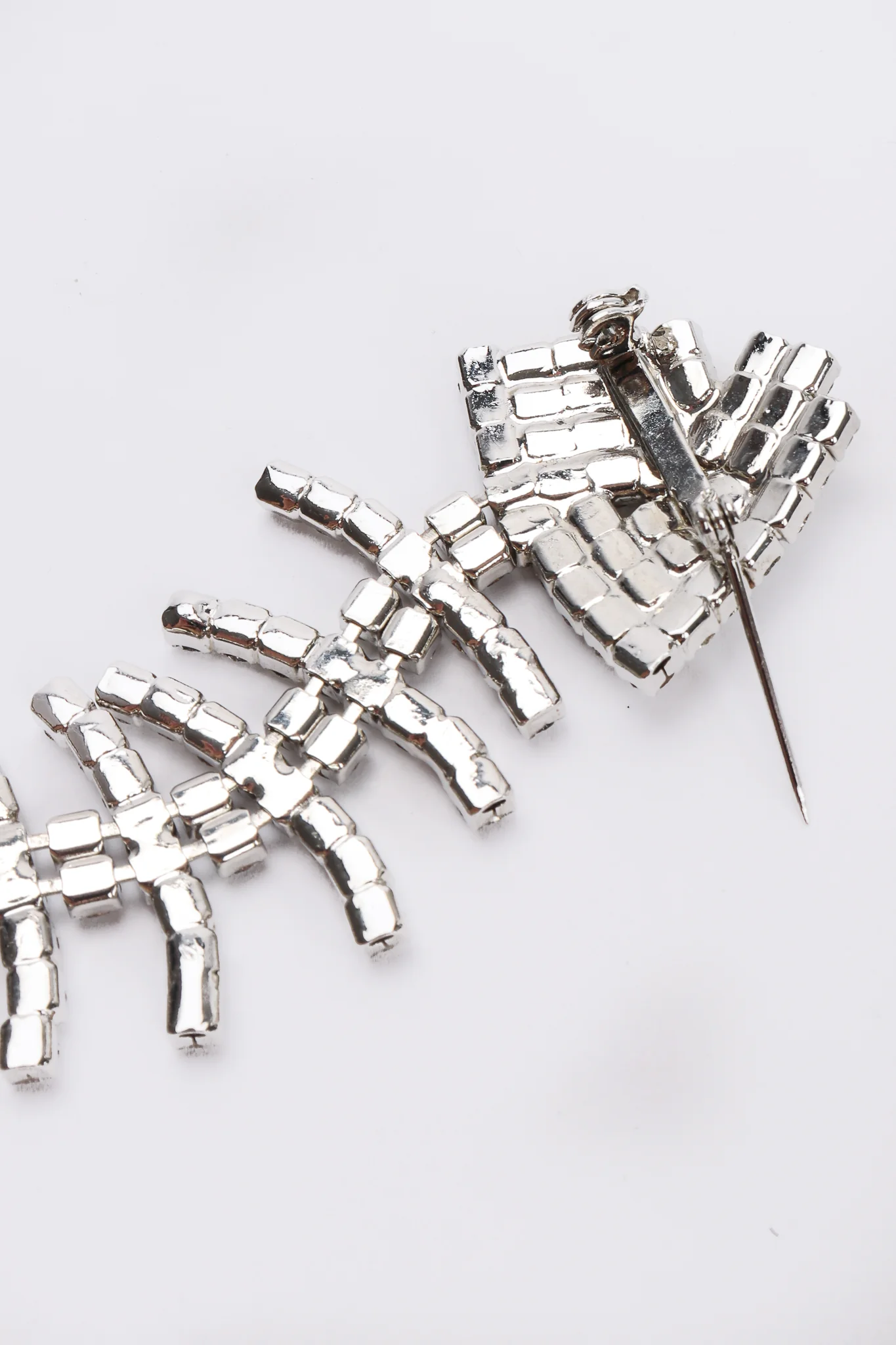 Crystal Fish Bone Brooch - Image 4