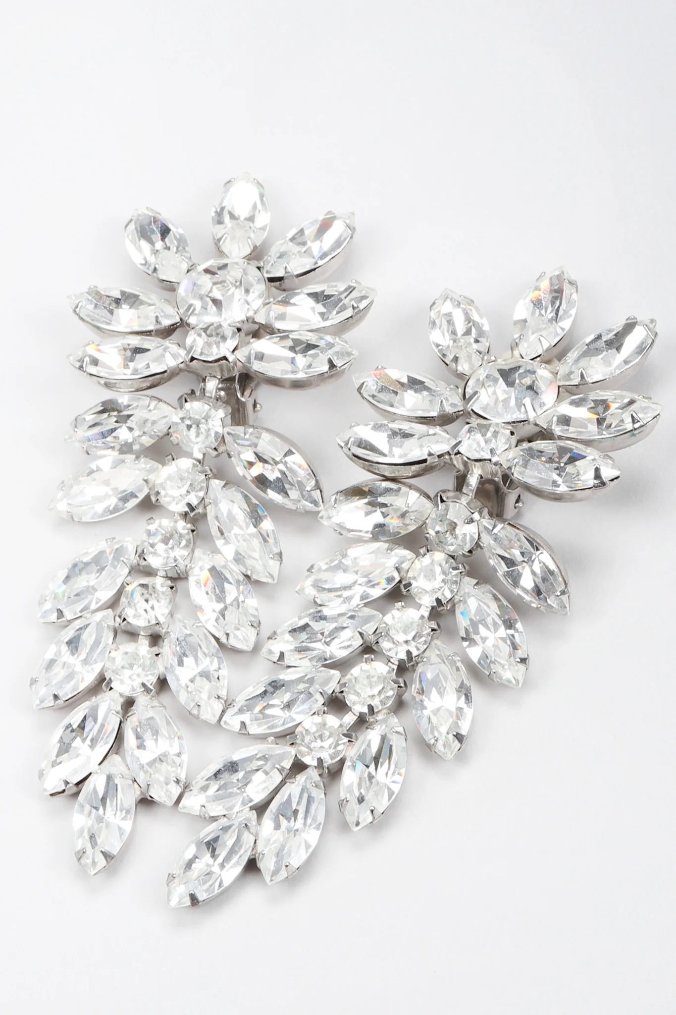 Crystal Flower Feather Earring - Image 5
