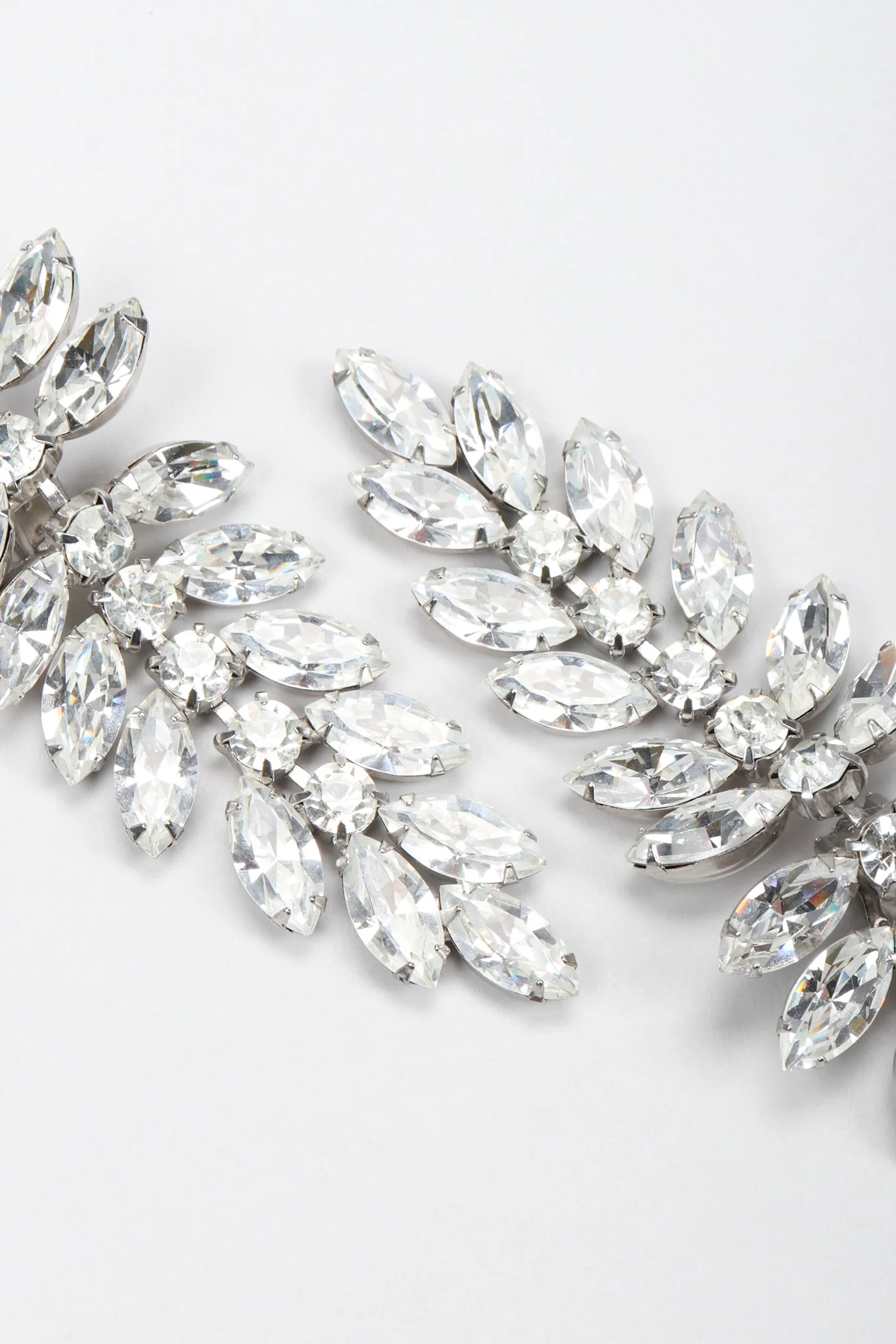 Crystal Flower Feather Earring - Image 6