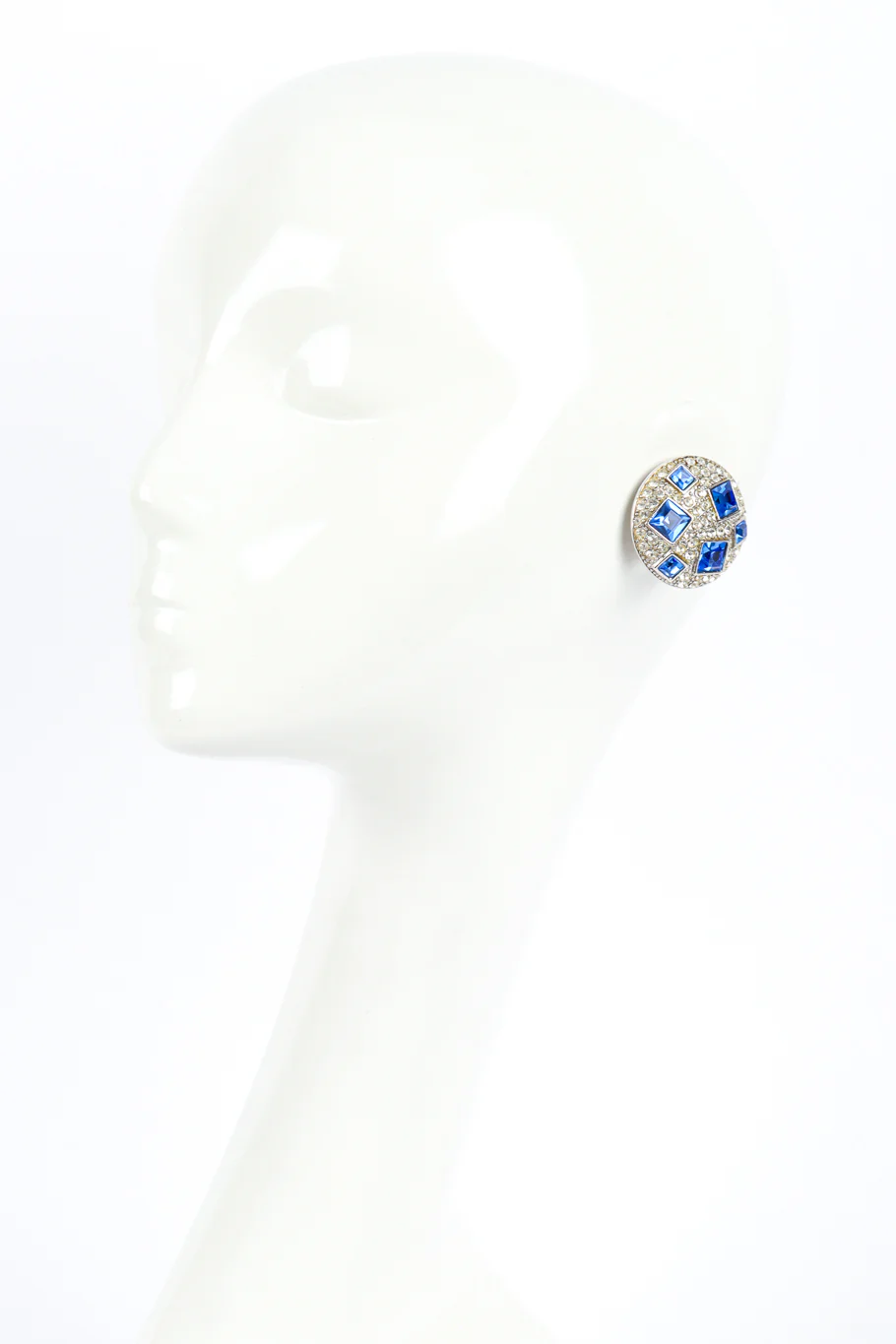 Crystal Gem Button Earrings - Image 2