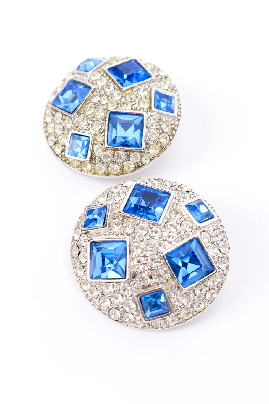 Crystal Gem Button Earrings - Image 3