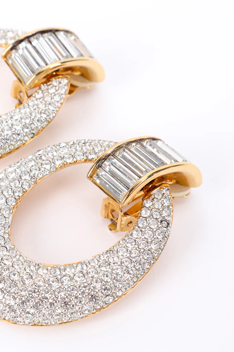 Crystal Hoop Drop Earrings - Image 4