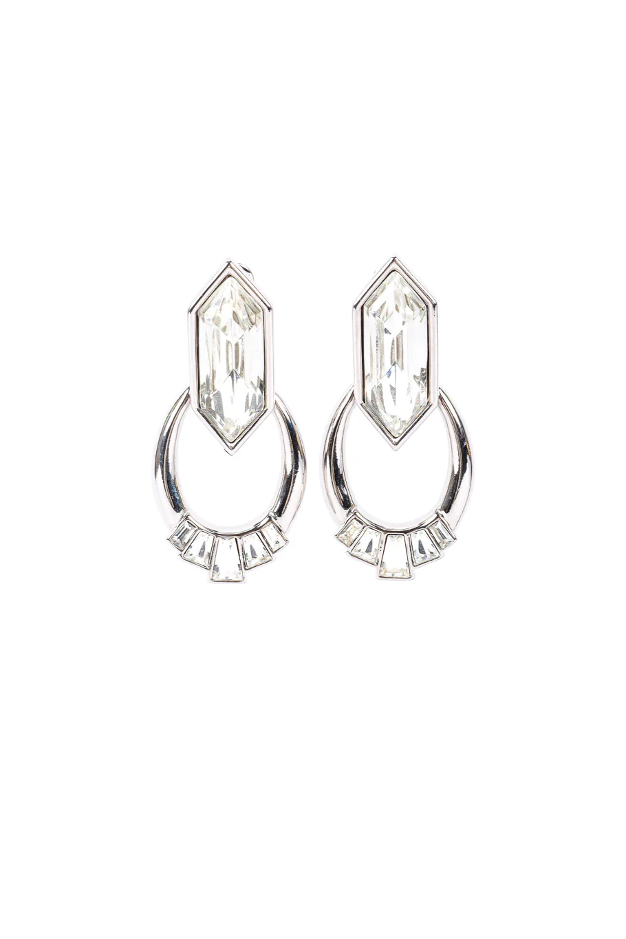 Crystal Hoop Drop Earrings