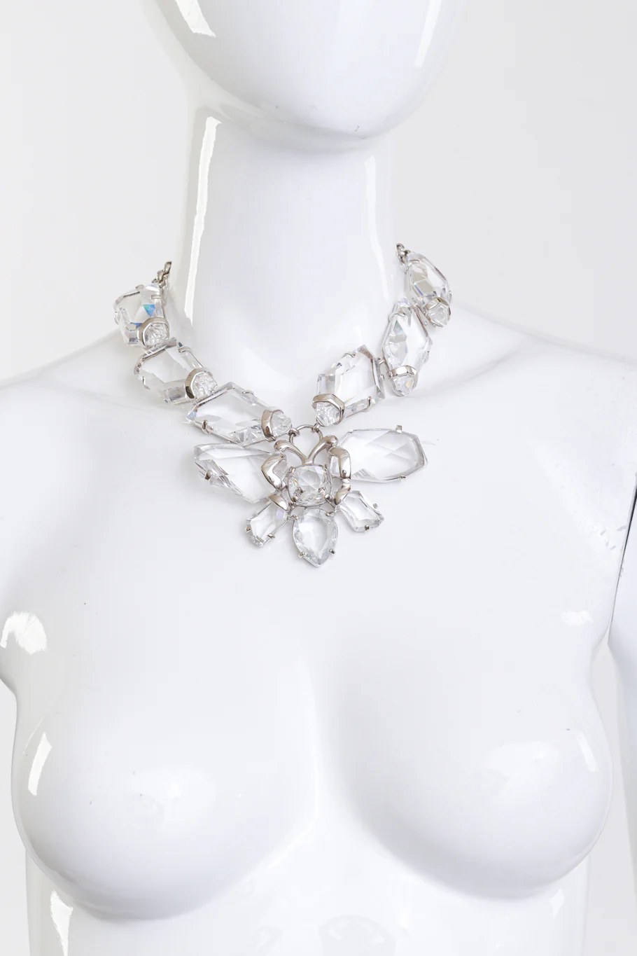 Crystal Ice Butterfly Pendant Necklace - Image 2