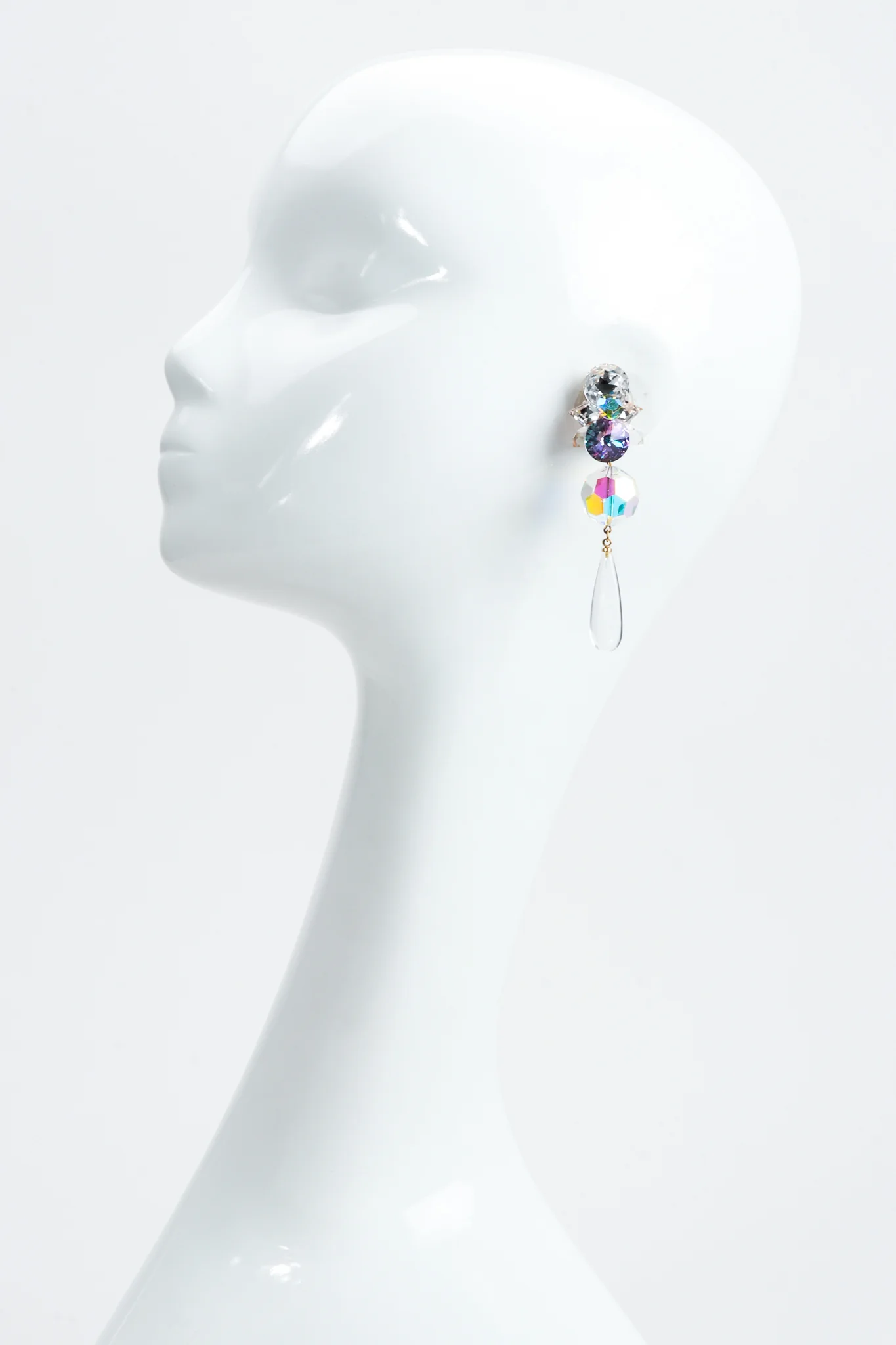 Crystal Icicle Teardrop Earrings - Image 3