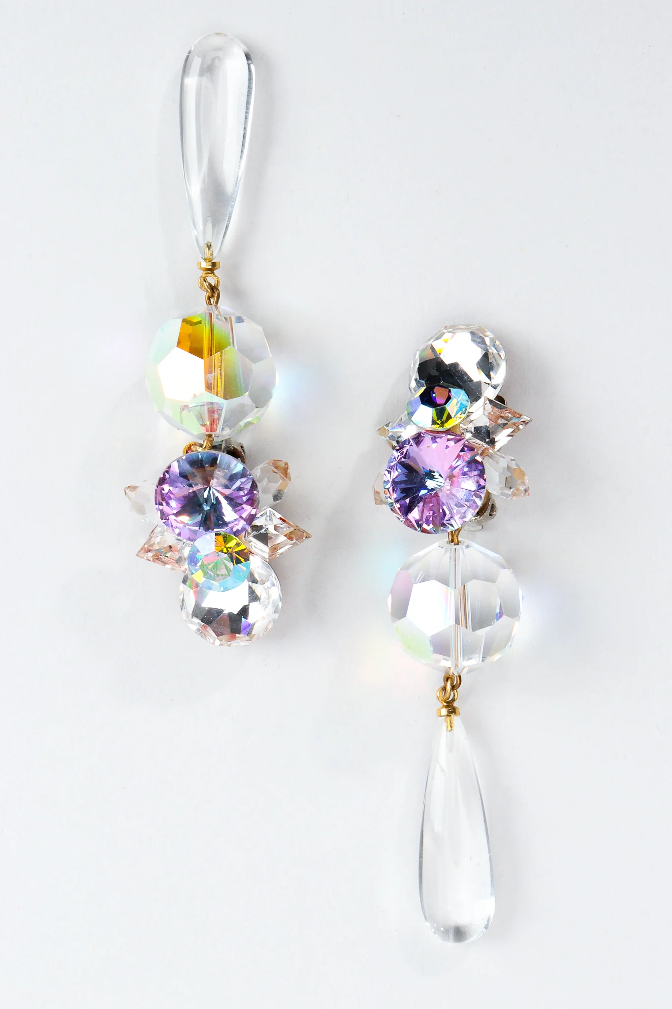 Crystal Icicle Teardrop Earrings - Image 4