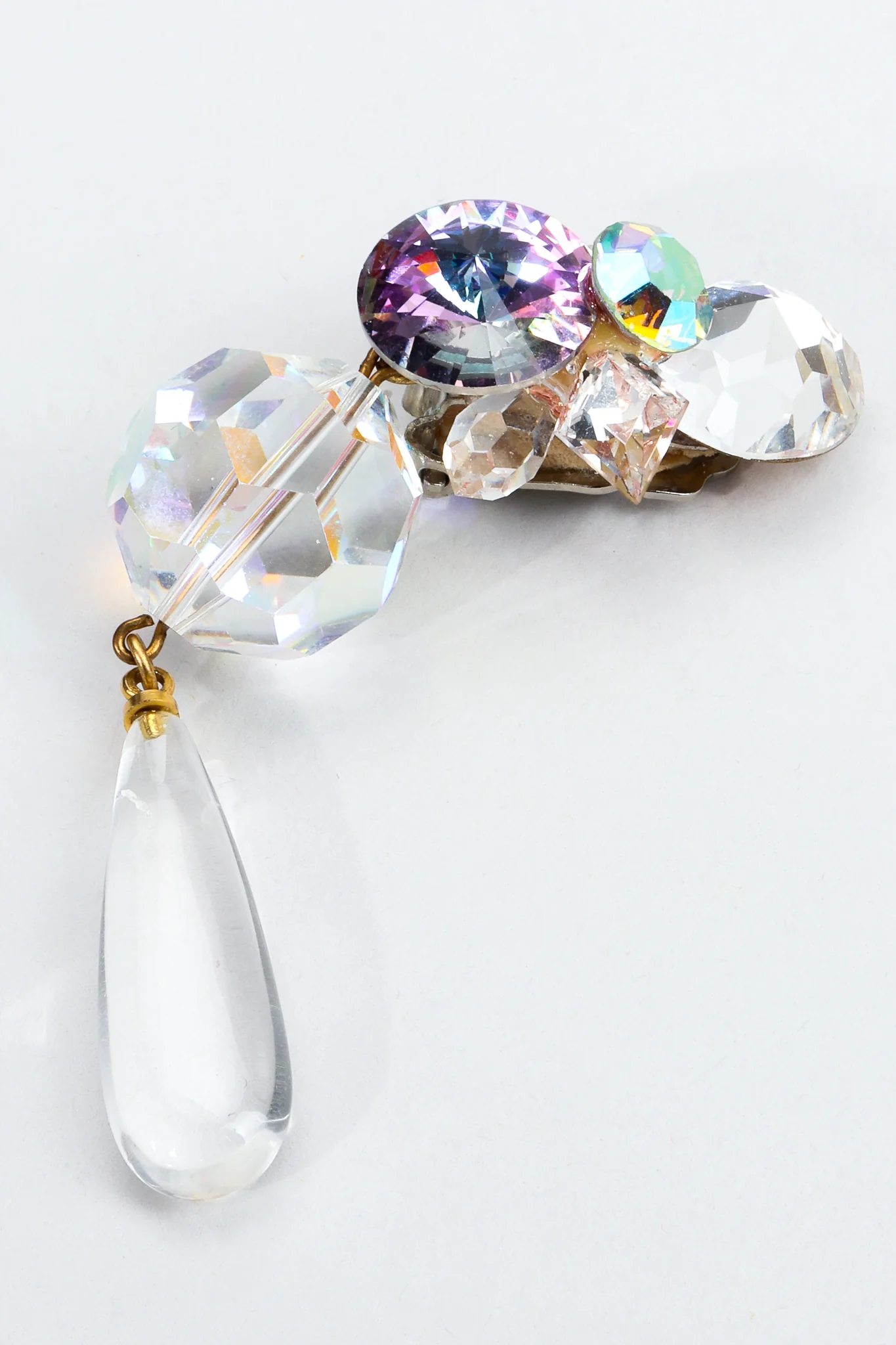 Crystal Icicle Teardrop Earrings - Image 5