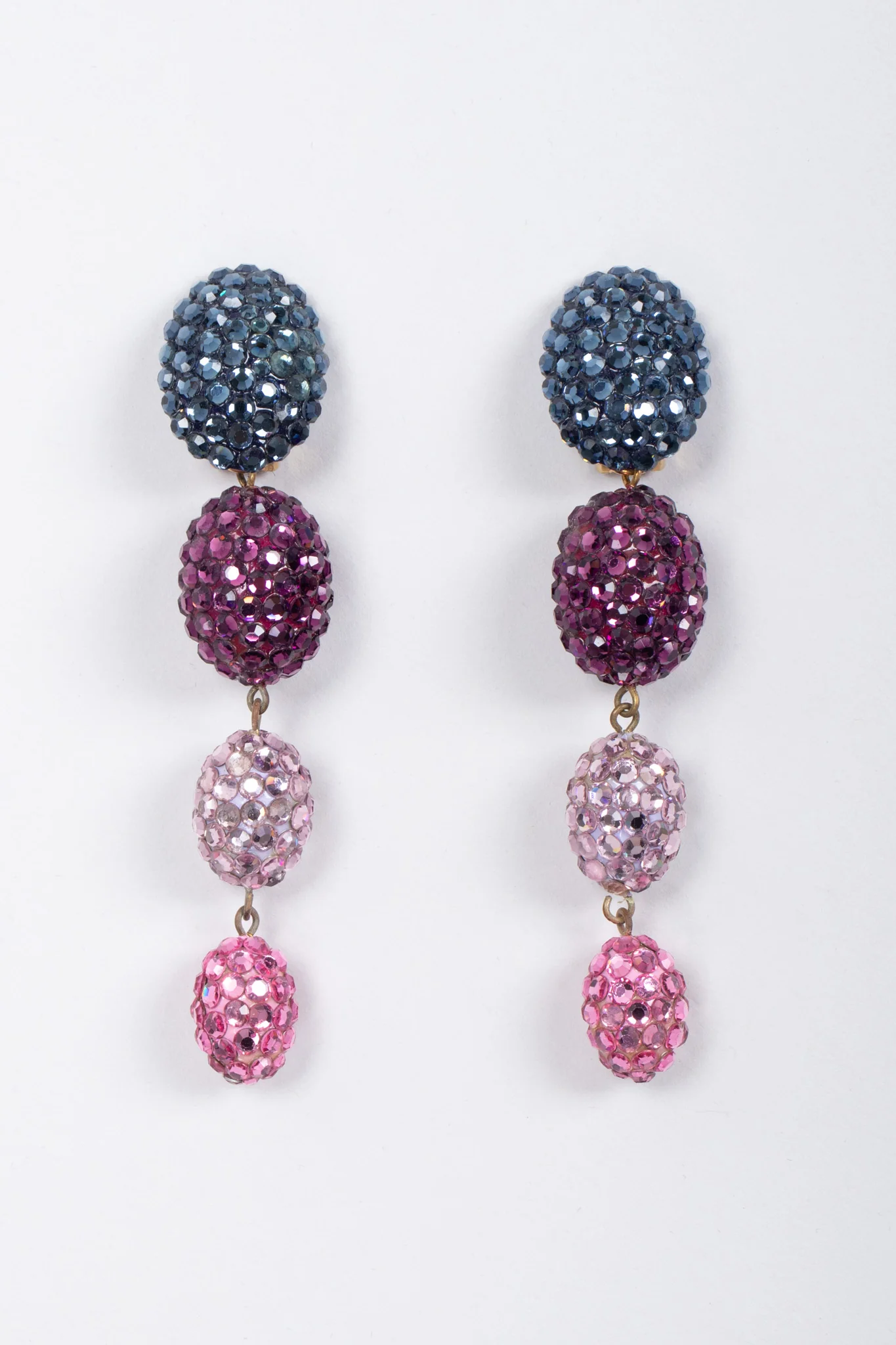 Crystal Jelly Bean Drop Earrings - Image 3