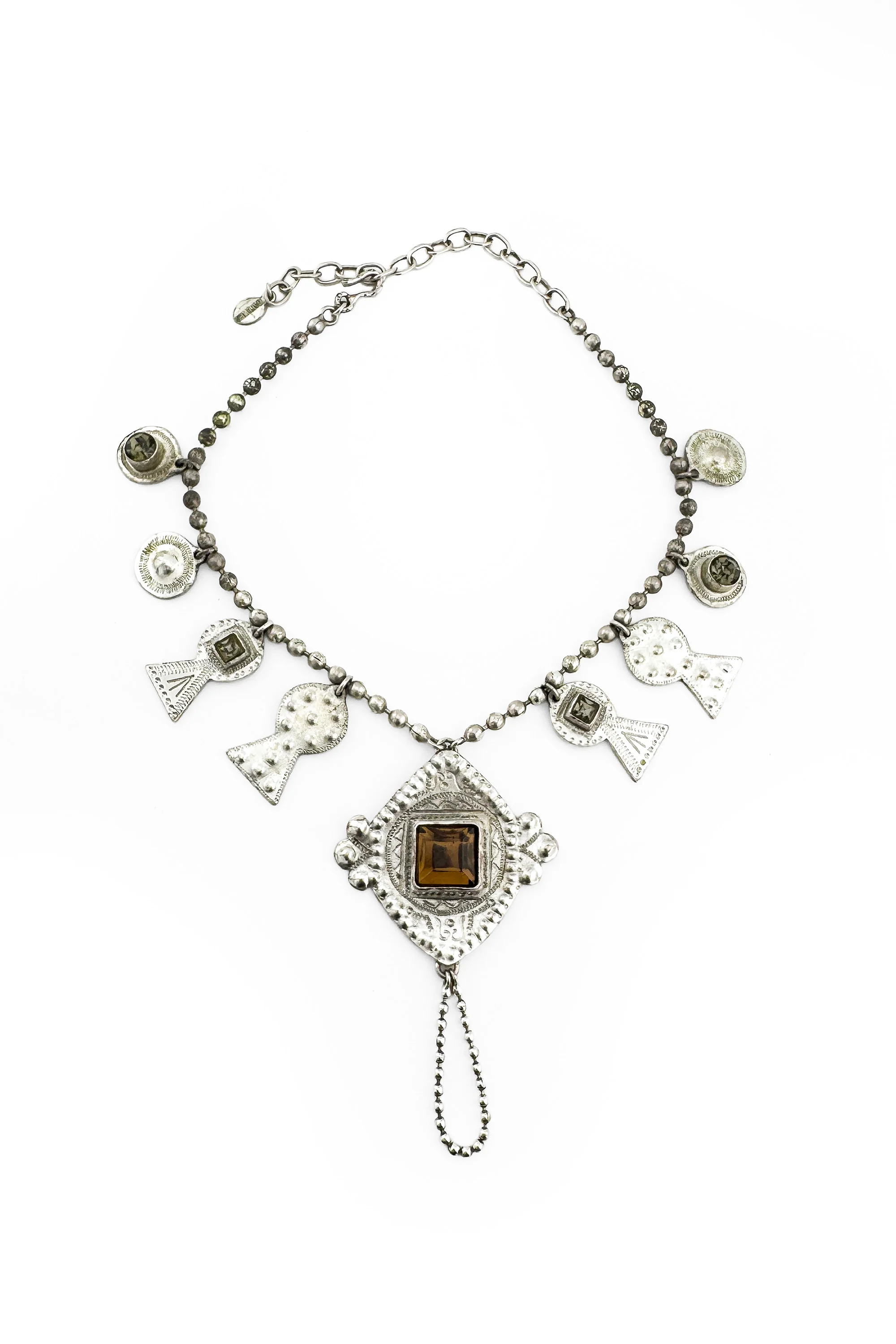 Crystal Keyhole Charm Necklace