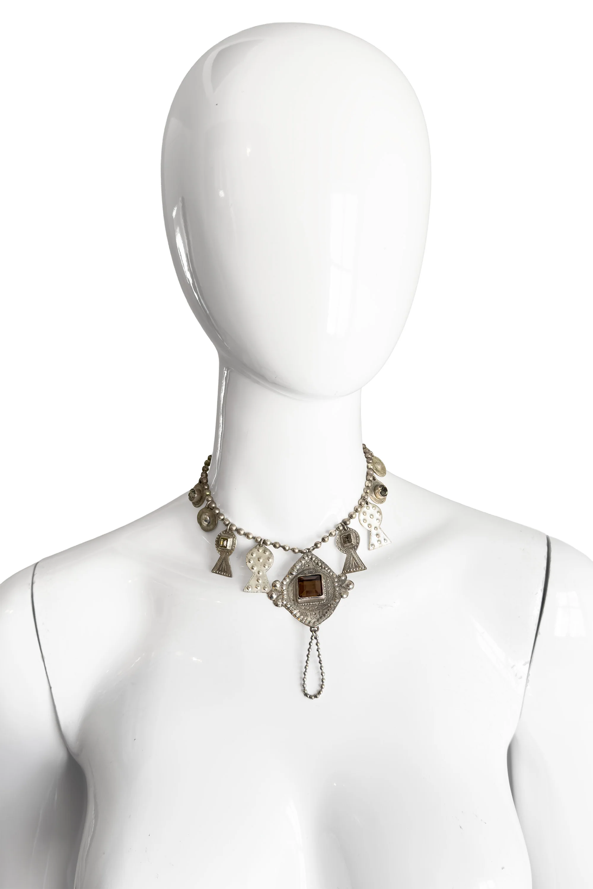Crystal Keyhole Charm Necklace - Image 2