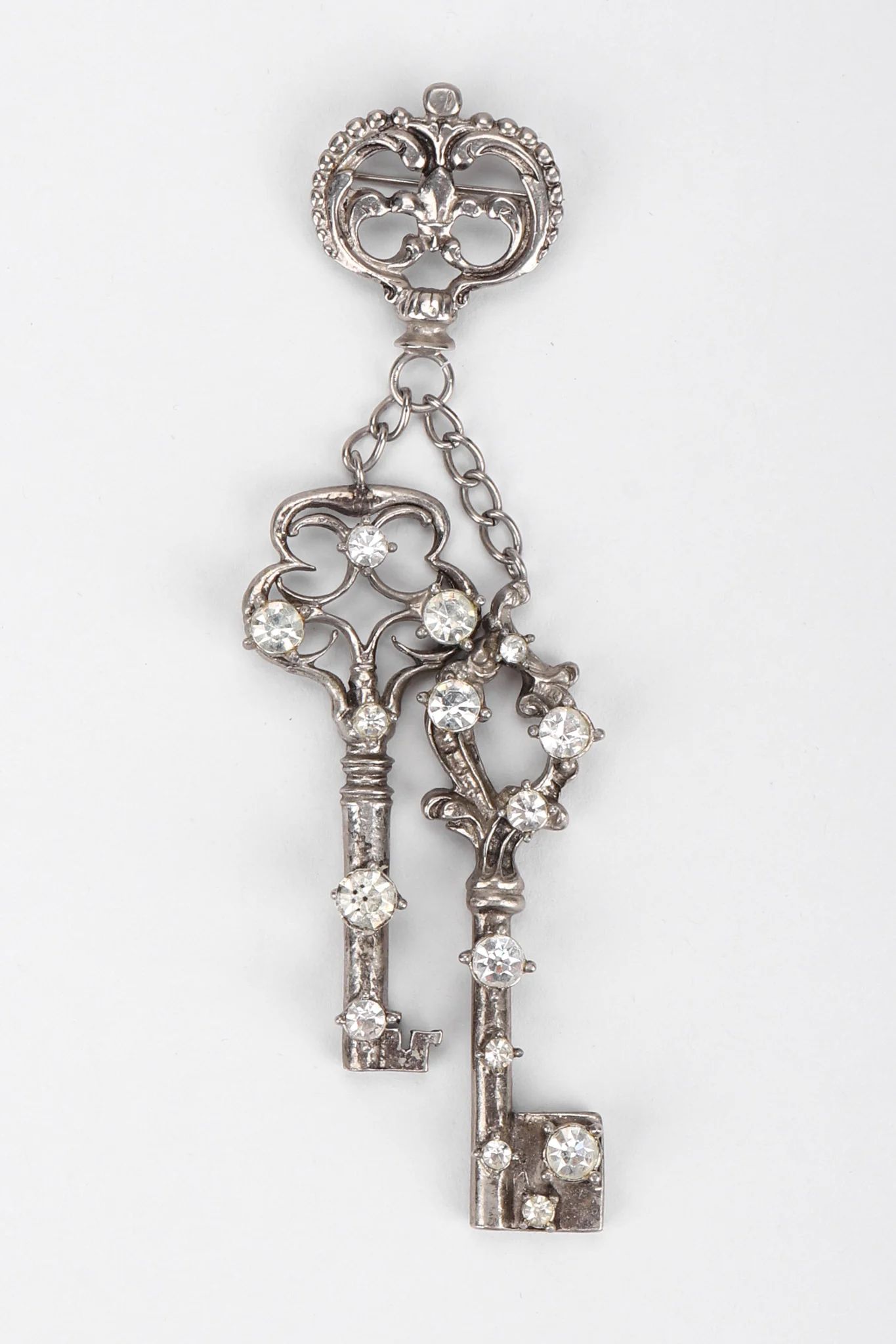 Crystal Keys Brooch