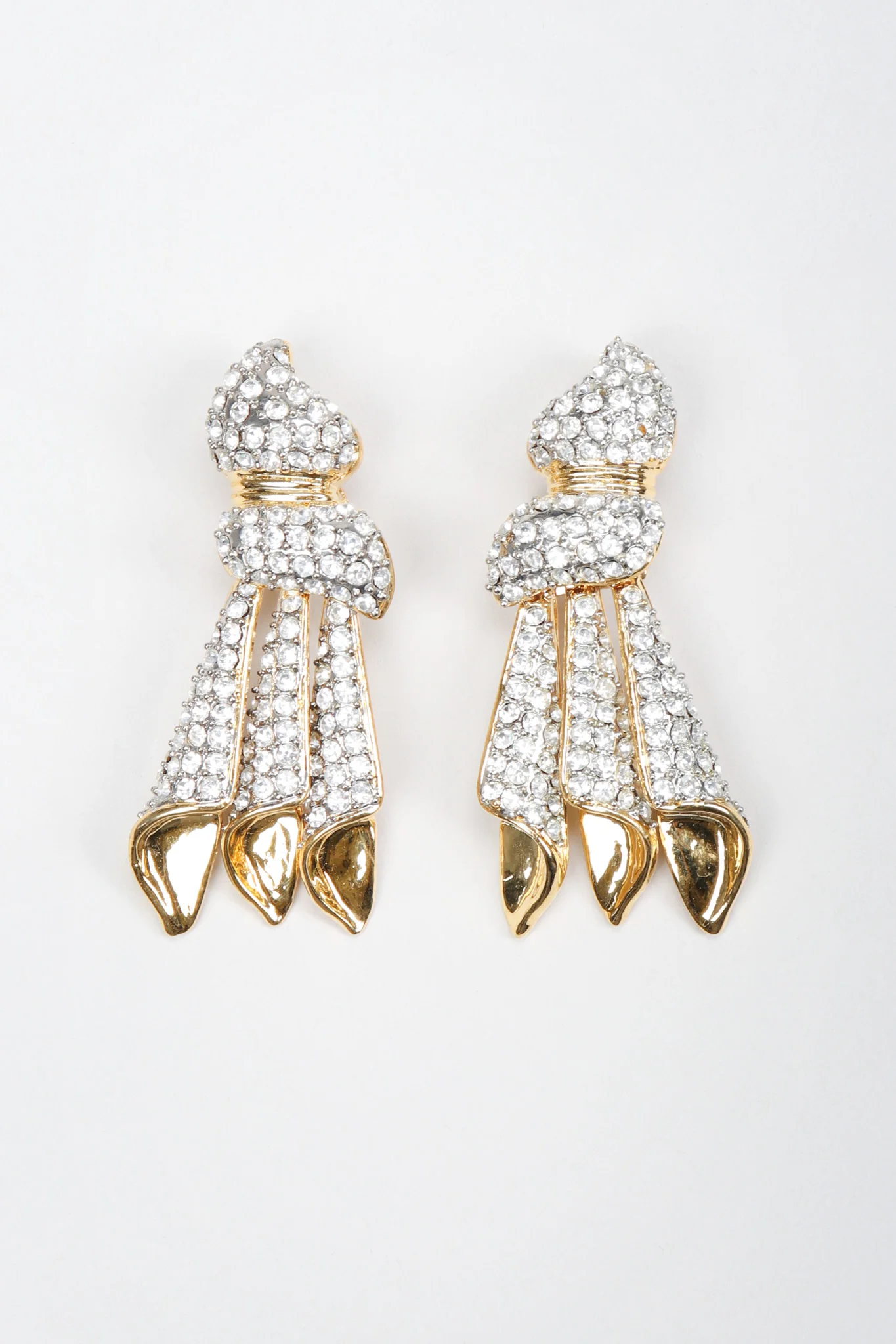 Crystal Knot Dangle Earrings - Image 3