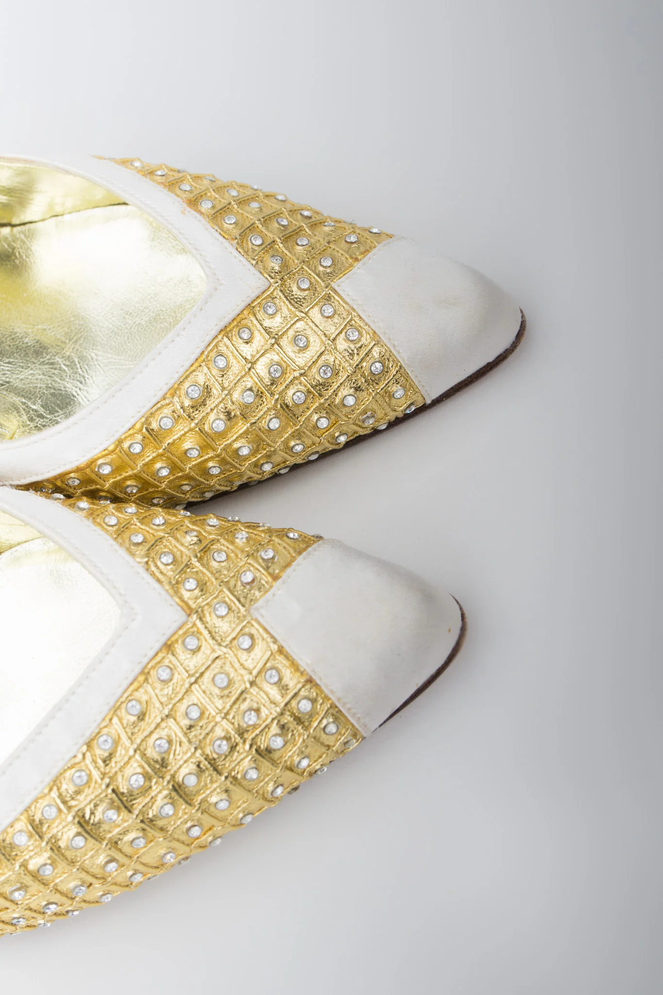 Crystal Lamé Slingback Heels - Image 5