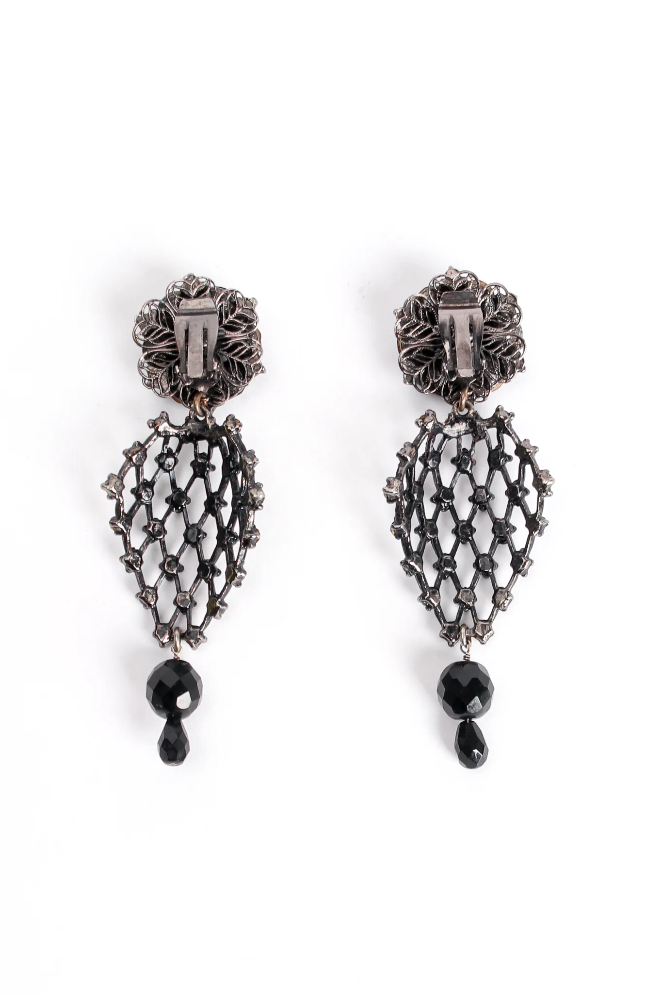 Crystal Lattice Drop Earrings - Image 5