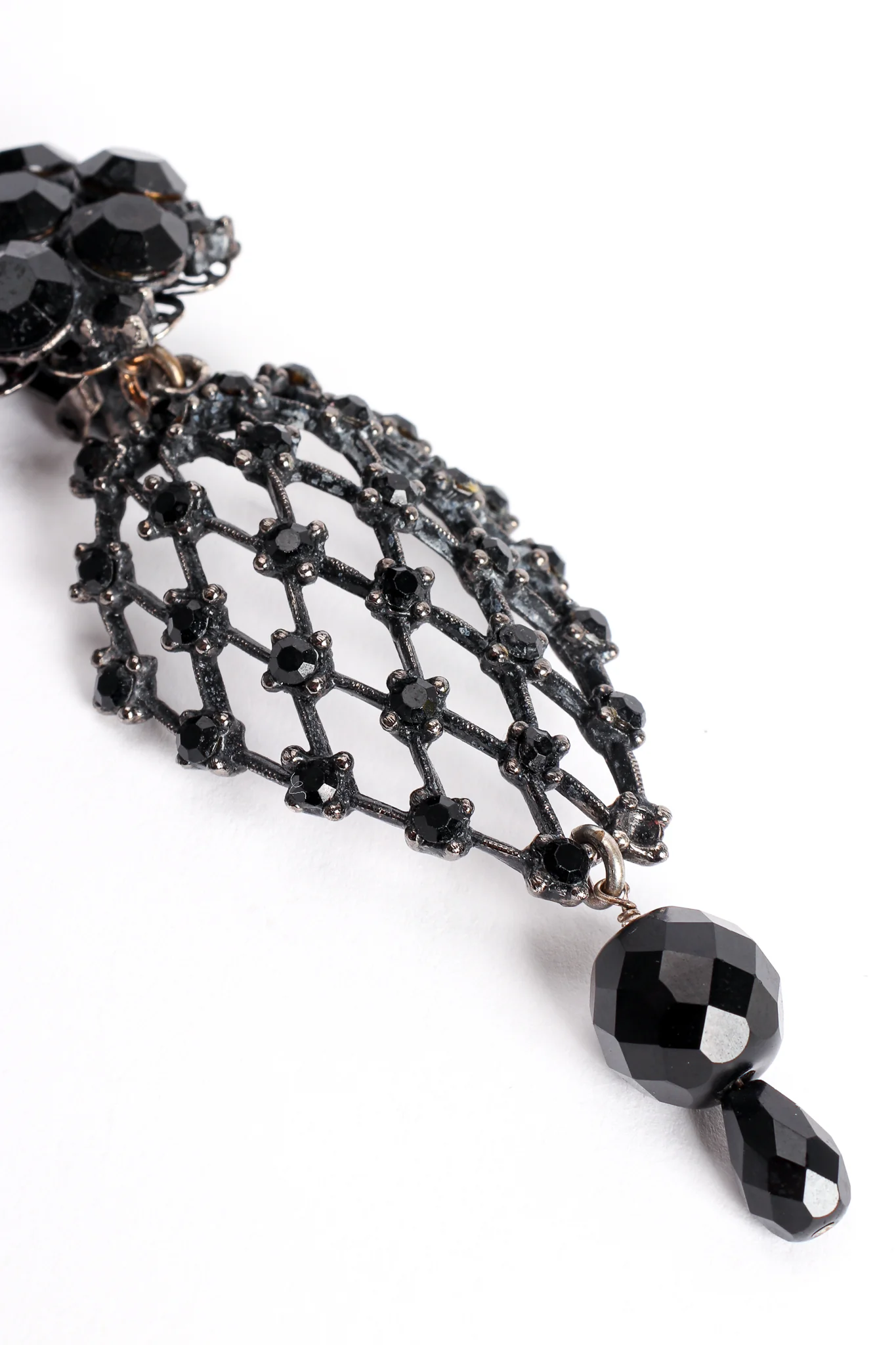 Crystal Lattice Drop Earrings - Image 7