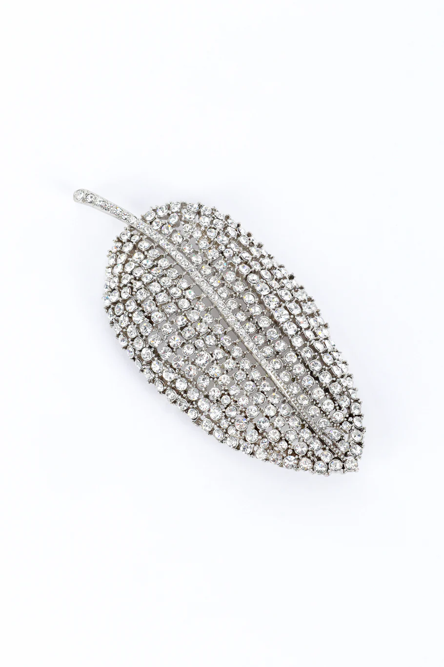 Crystal Leaf Brooch