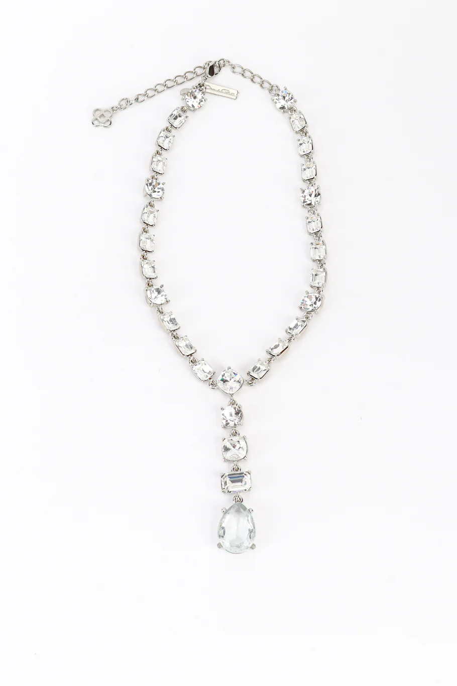 Crystal Link Drop Pendant Necklace