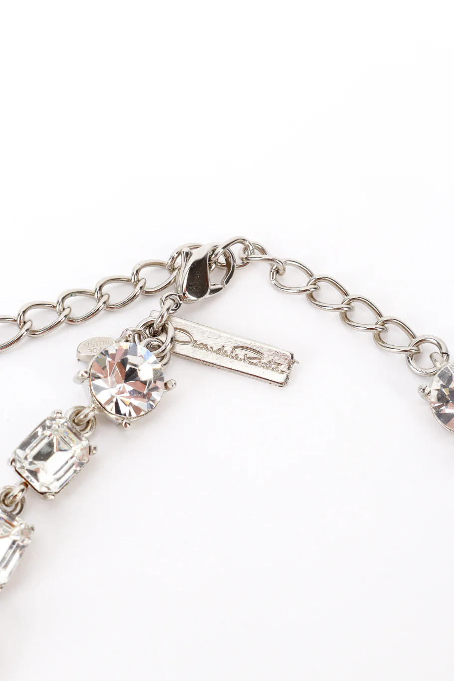 Crystal Link Drop Pendant Necklace - Image 4
