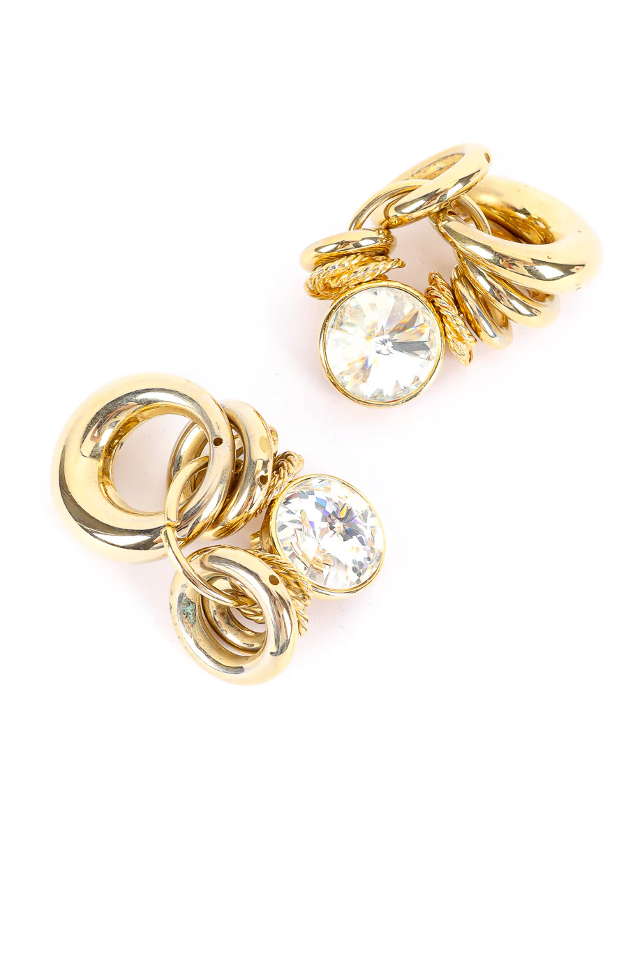 Crystal Loop Cluster Earrings - Image 2
