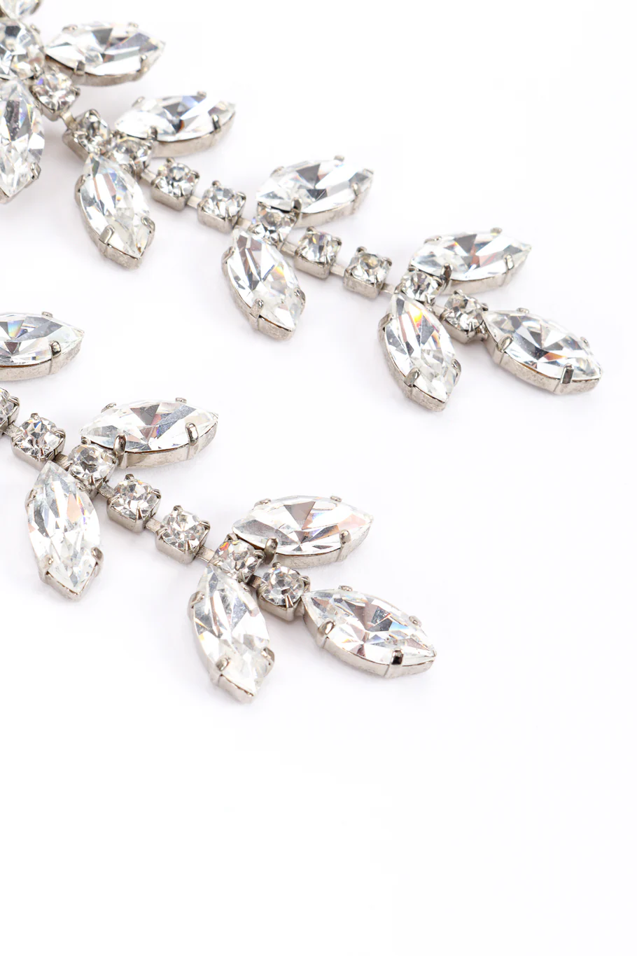 Crystal Marquis Flower Drop Earrings - Image 4