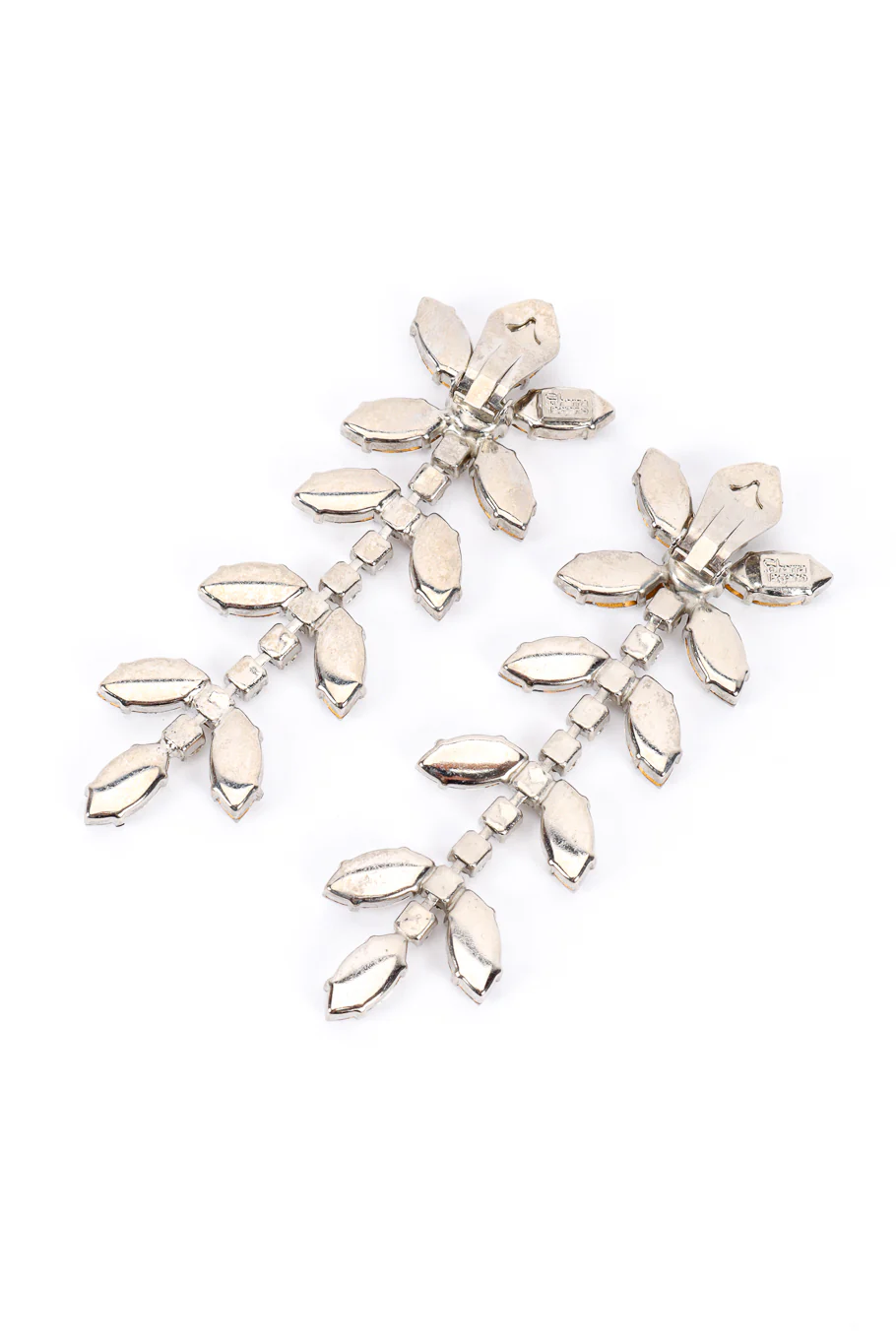 Crystal Marquis Flower Drop Earrings - Image 5