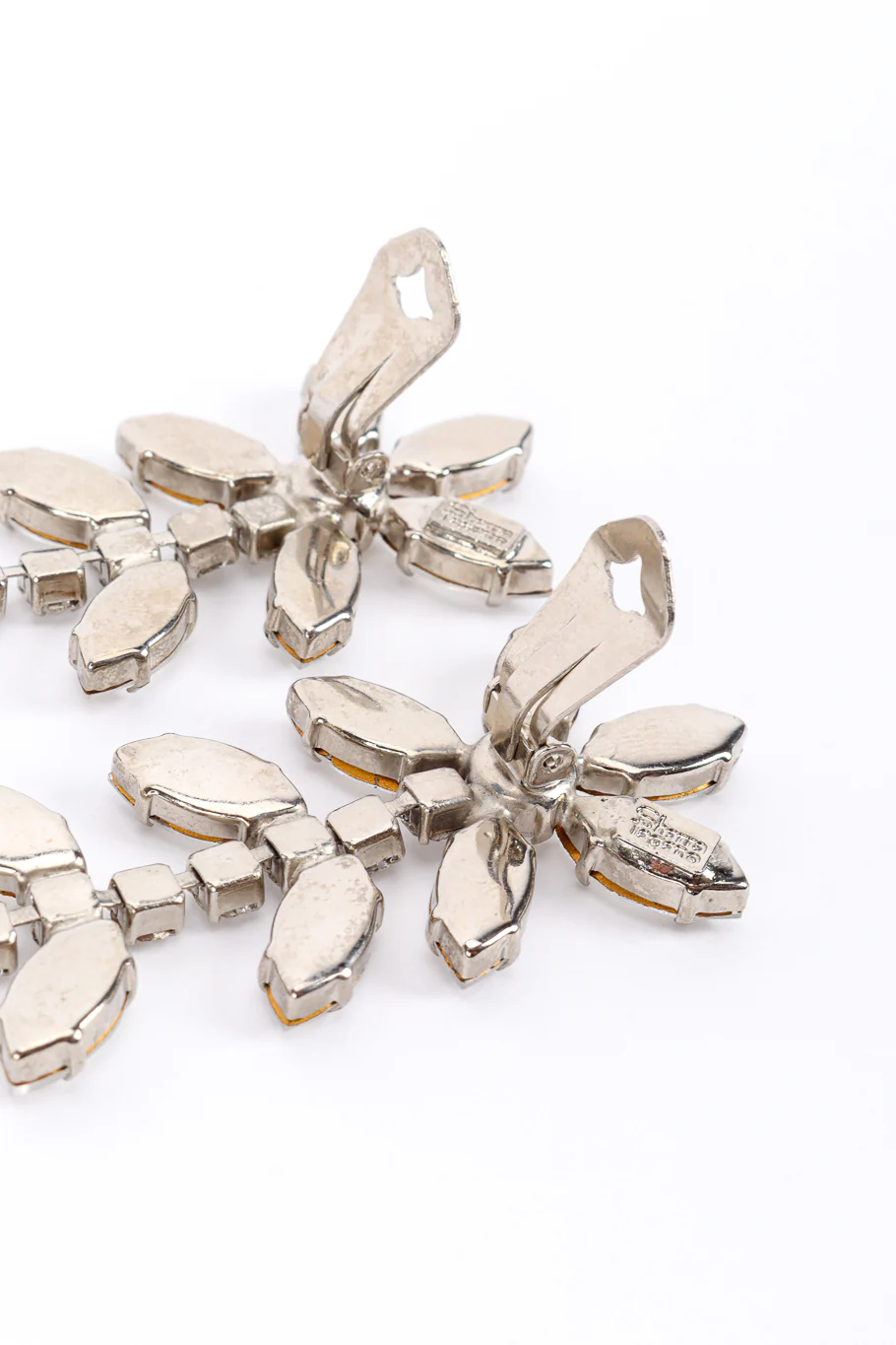 Crystal Marquis Flower Drop Earrings - Image 7