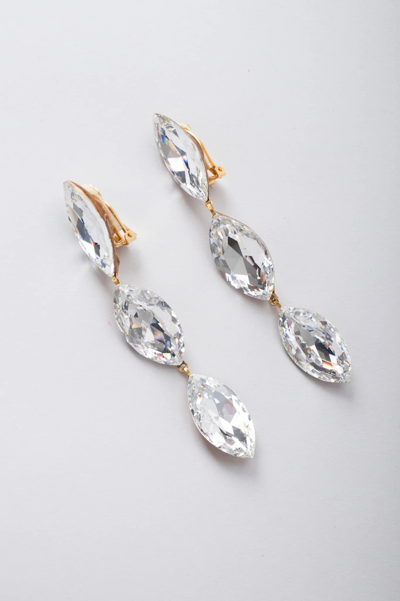 Crystal Marquise Drop Earrings - Image 3