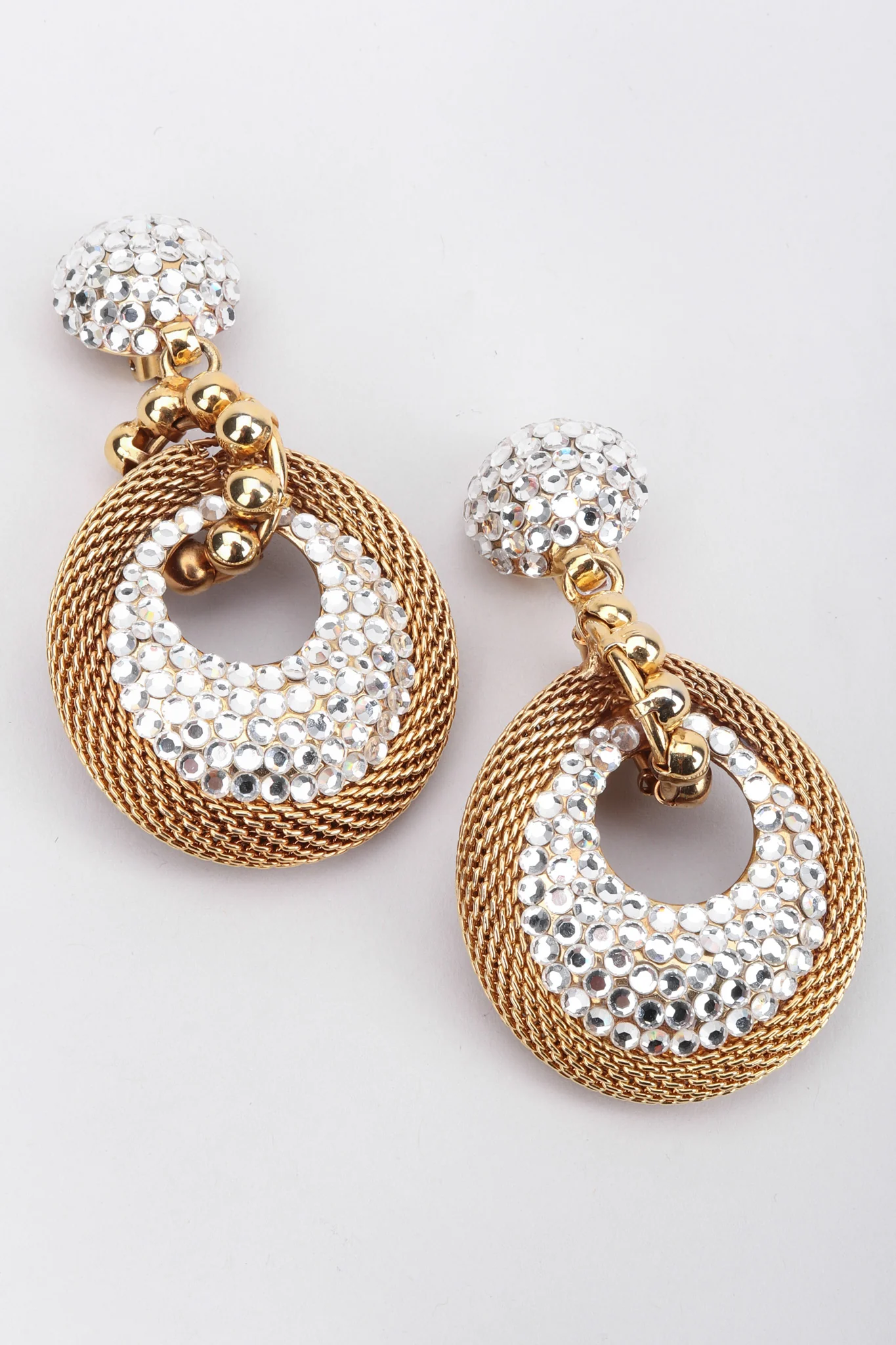 Crystal Mesh Drop Earrings - Image 6