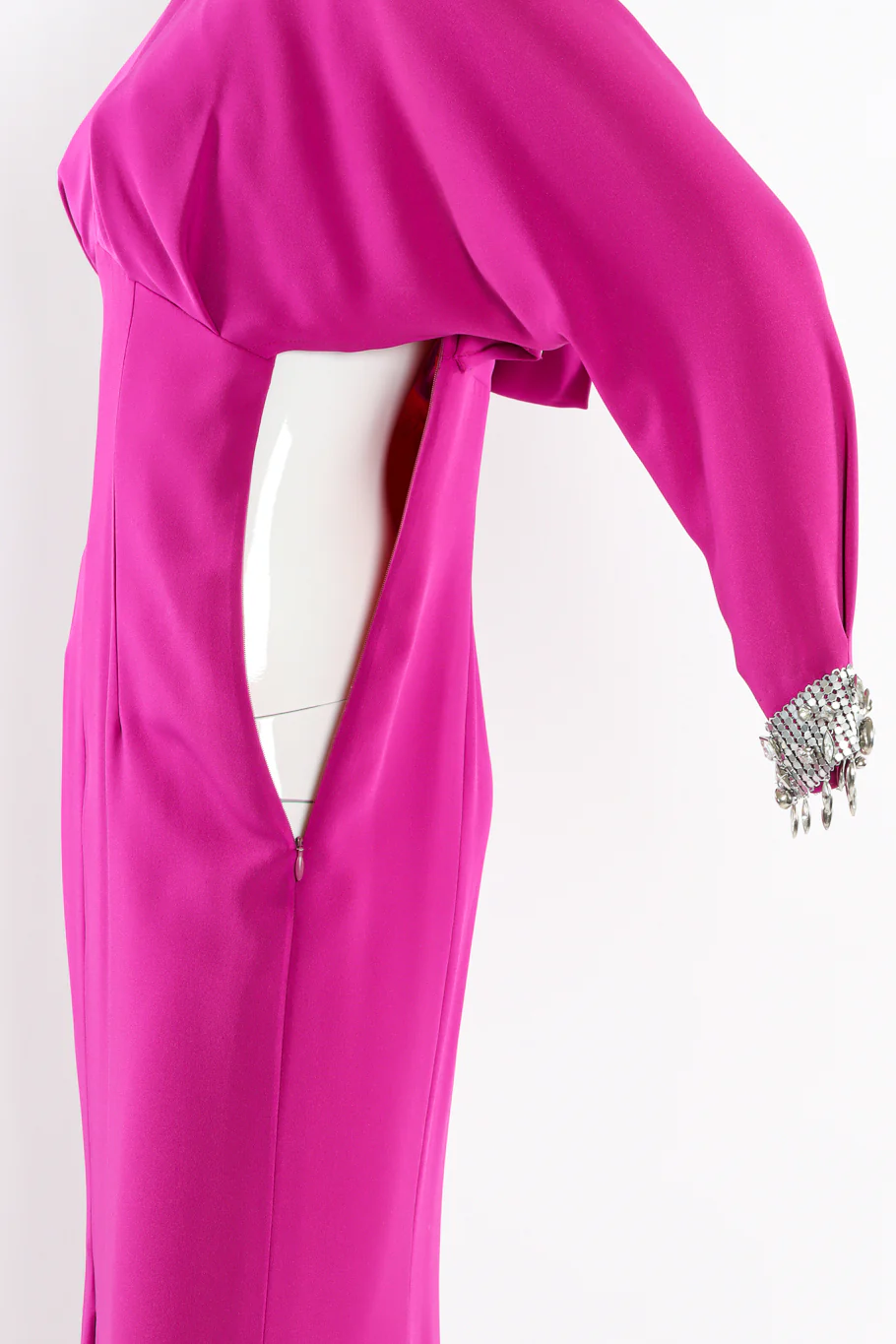 Crystal Metal Mesh Silk Gown - Image 11