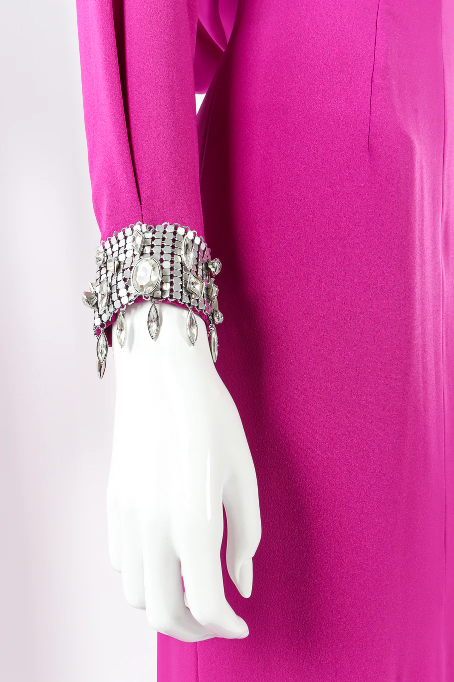 Crystal Metal Mesh Silk Gown - Image 12