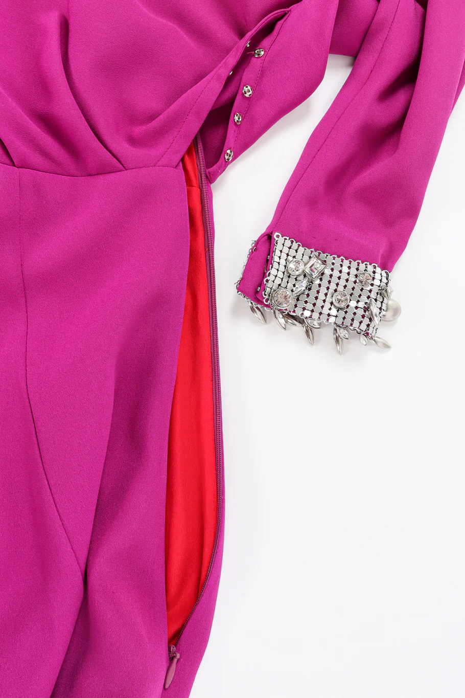 Crystal Metal Mesh Silk Gown - Image 17