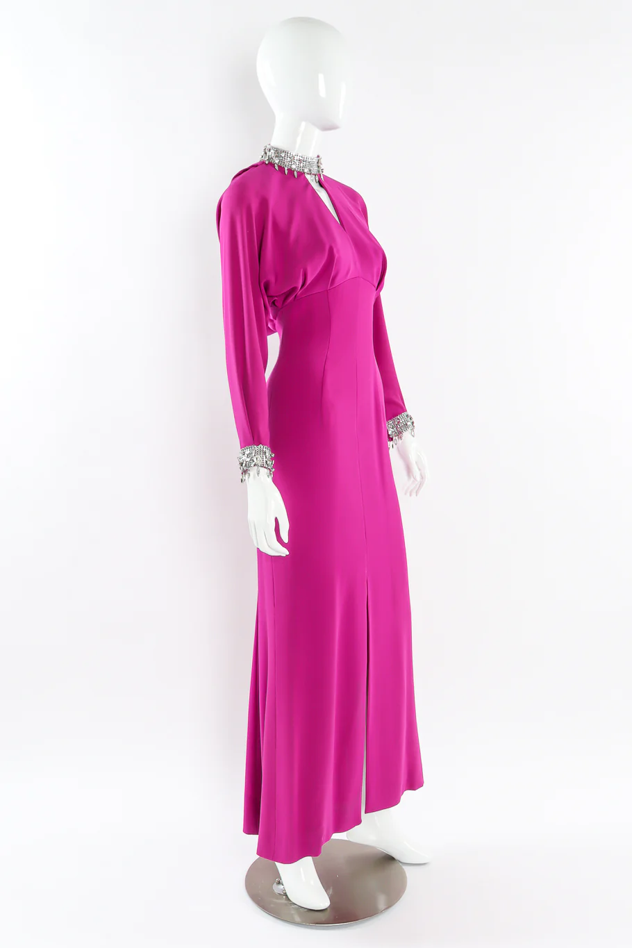 Crystal Metal Mesh Silk Gown - Image 4