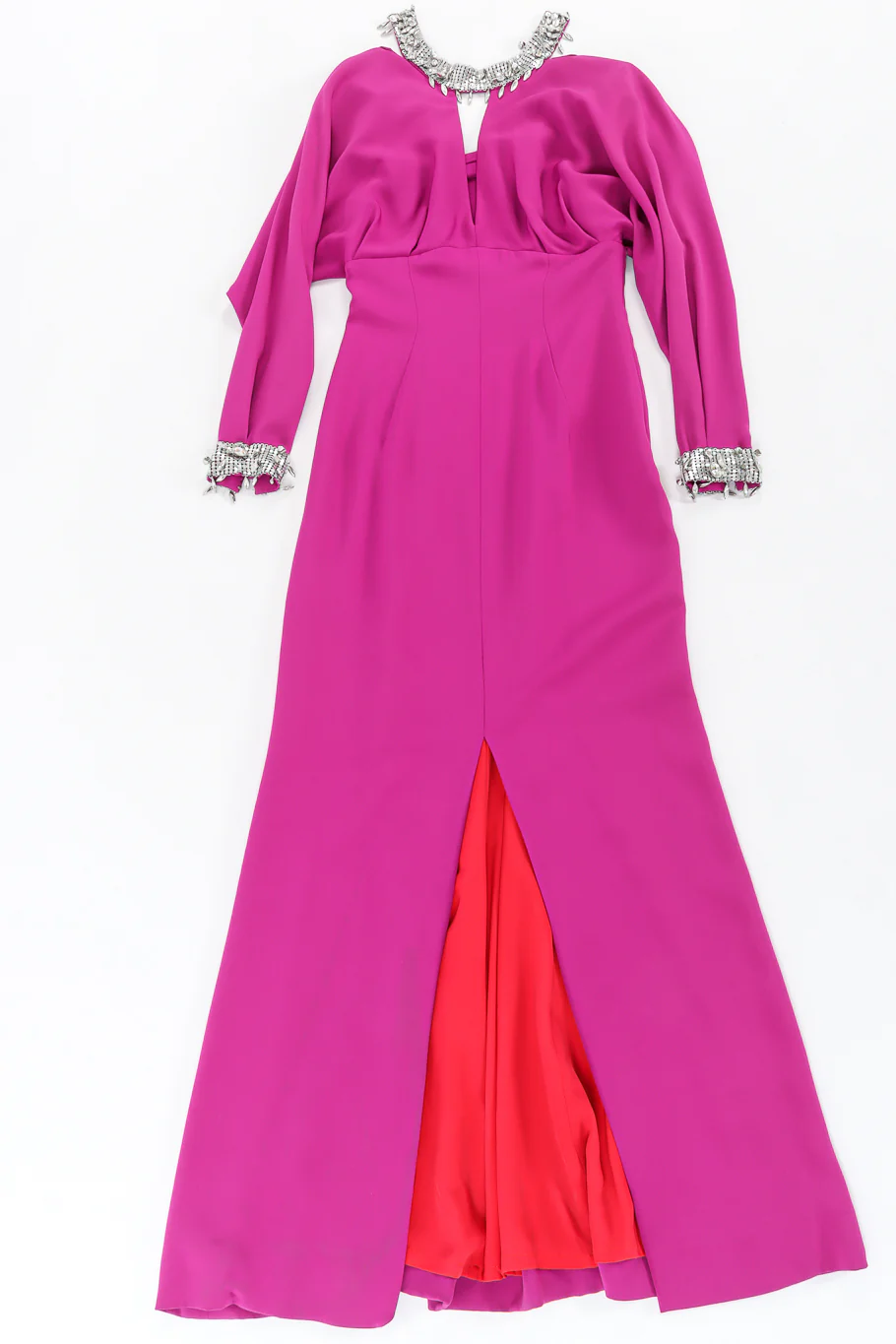 Crystal Metal Mesh Silk Gown - Image 5