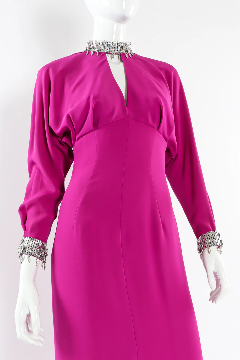 Crystal Metal Mesh Silk Gown - Image 6