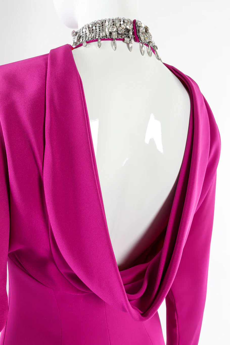Crystal Metal Mesh Silk Gown - Image 9