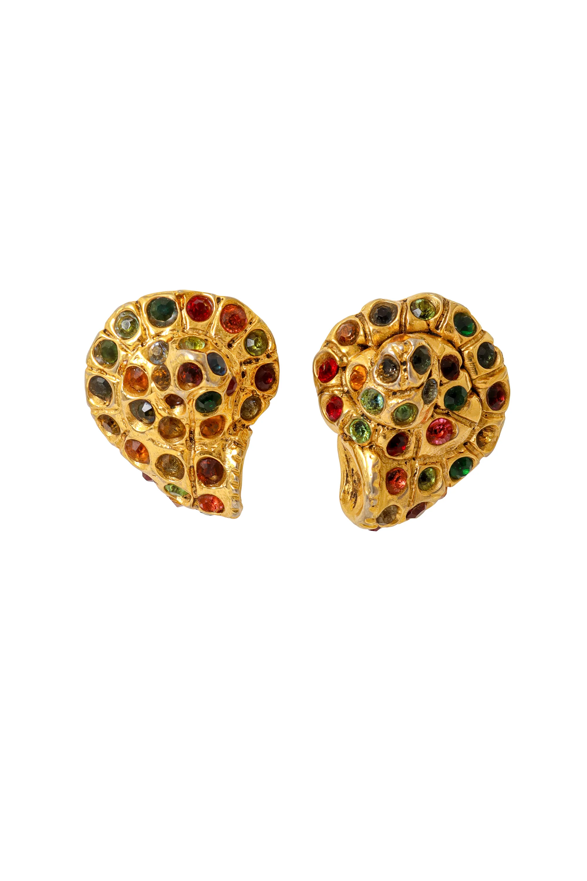 Crystal Nautilus Earrings