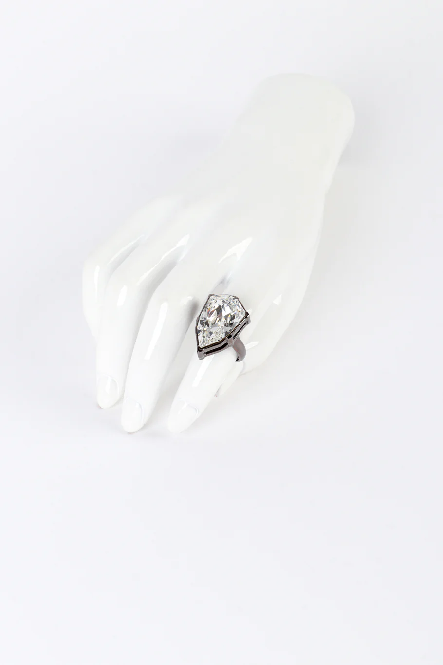 Crystal Nugget Cocktail Ring - Image 2